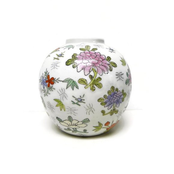 Vintage Macau Style Porcelain Ginger Jar Vase Shop THRILLING