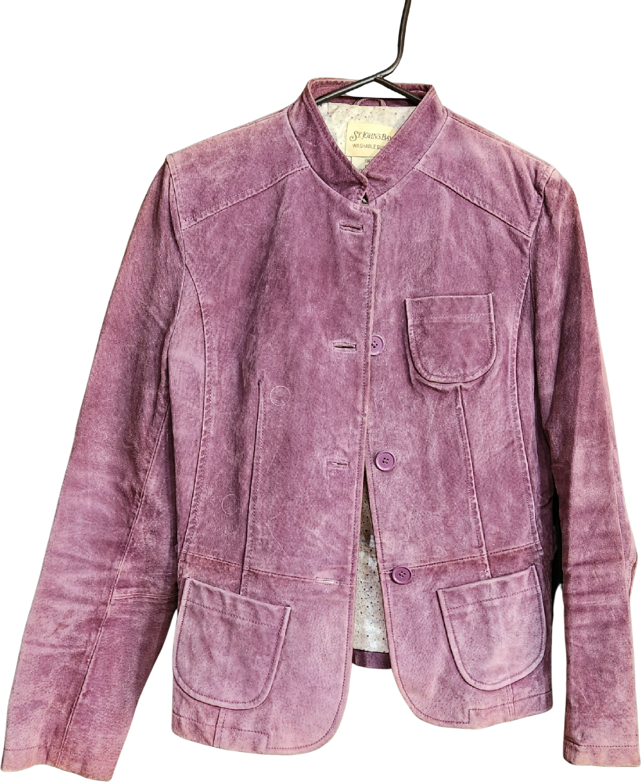 St john's bay washable suede coat best sale