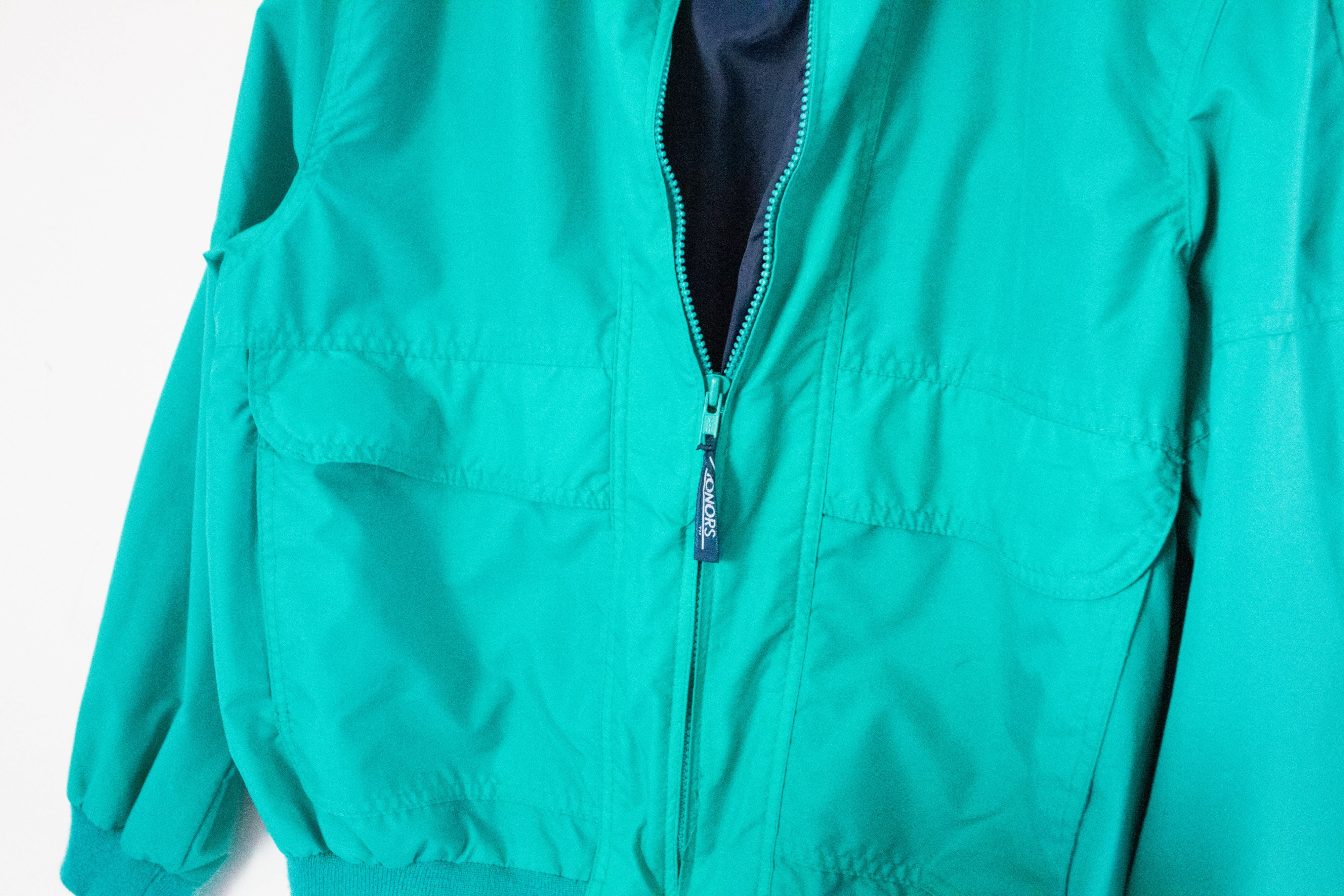 Vintage 90’s Turquoise Windbreaker Jacket by Honors | Shop THRILLING