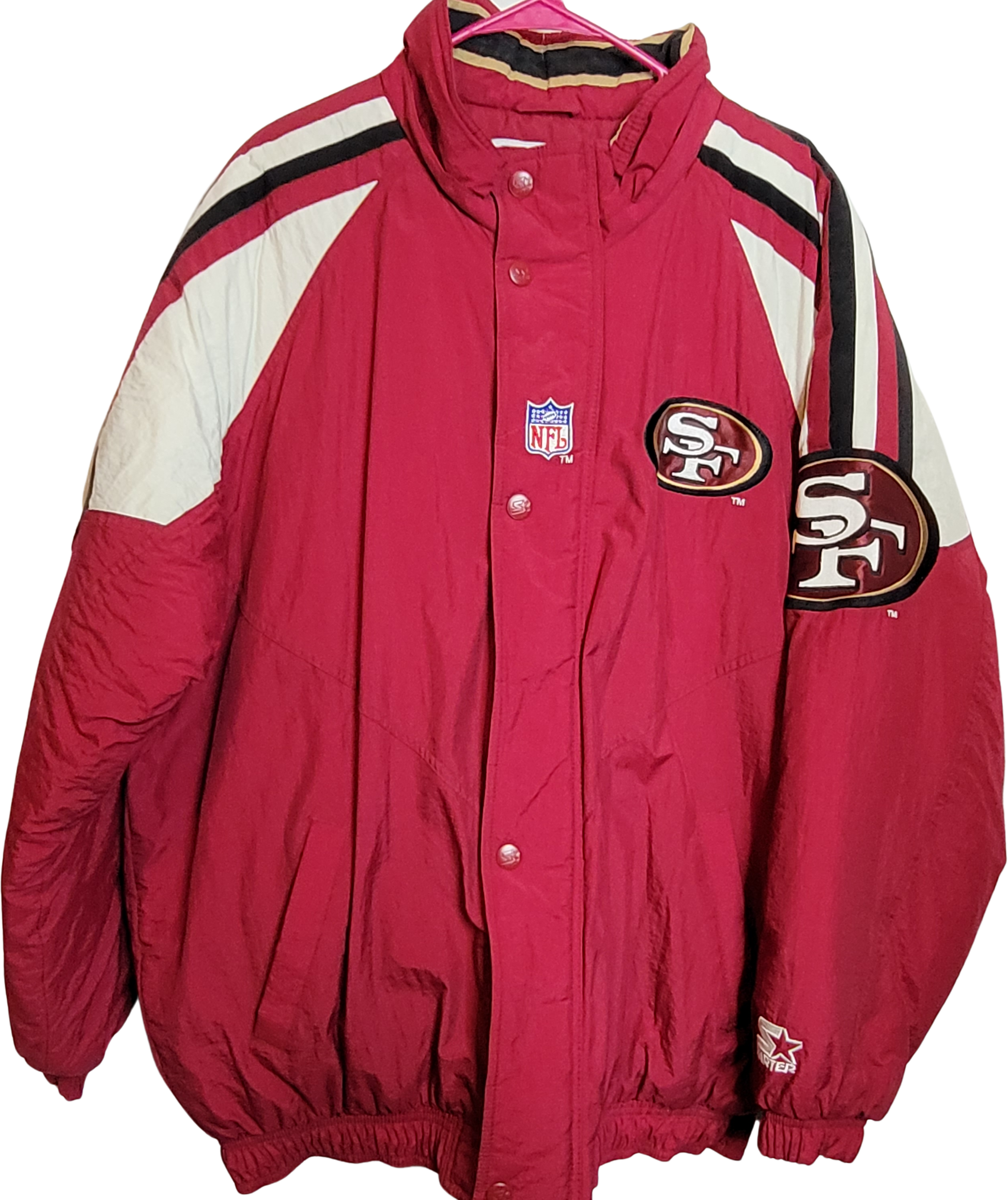 VTG 90s San Francisco 49ers Starter Proline Puffer Jacket Size