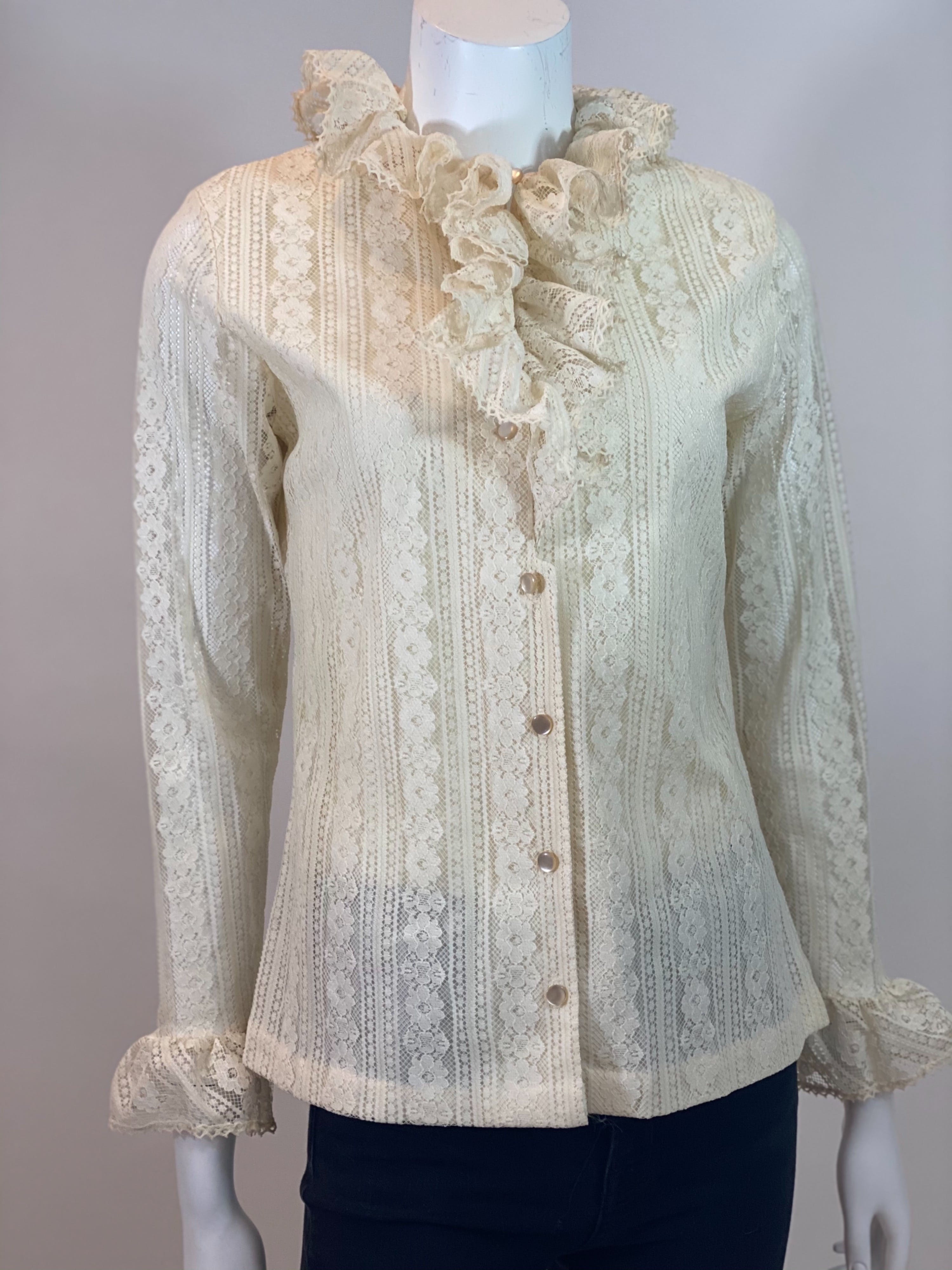 Ruffle & Lace Vintage Dress-Bust 36