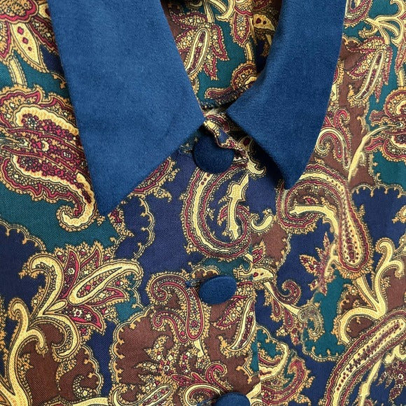 80s Special Effects Crop Blazer Vintage Paisley 6p By Special Effects