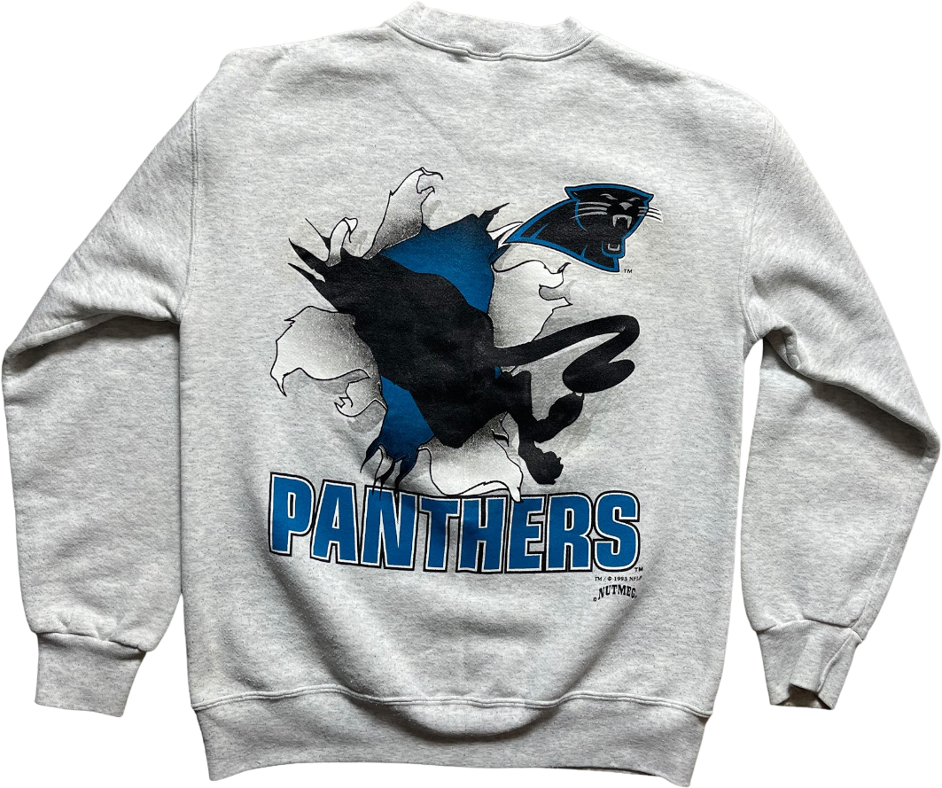 Vintage 80s/90s Carolina Panthers Doublesided Crewneck By Nutmeg