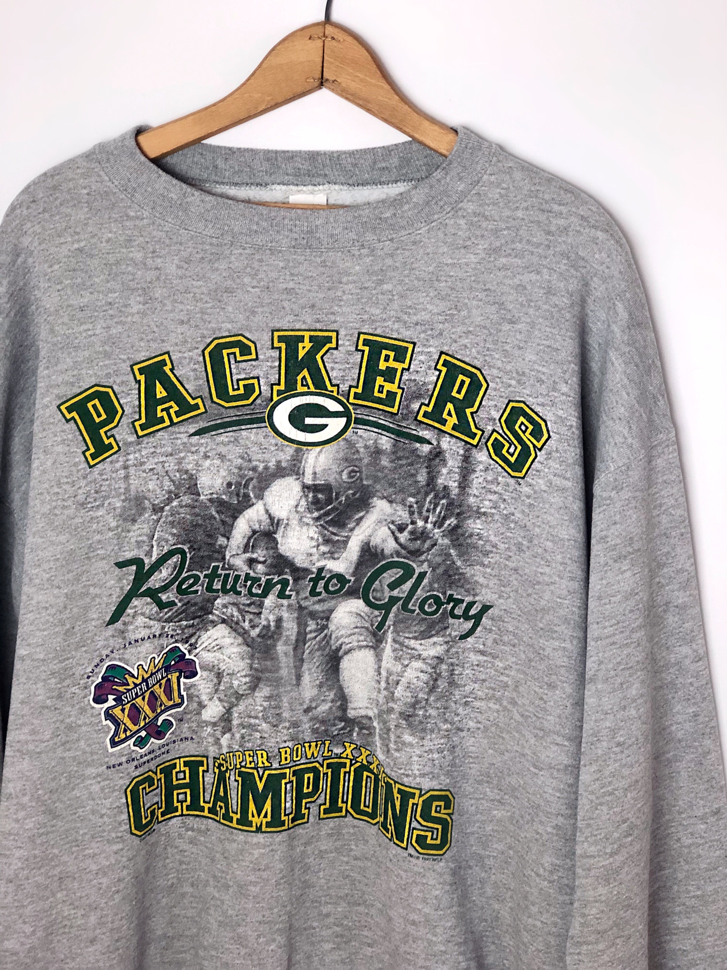 Vintage 97 Central Division Champs Green Bay Packers Nutmeg Mills XL  Sweatshirt