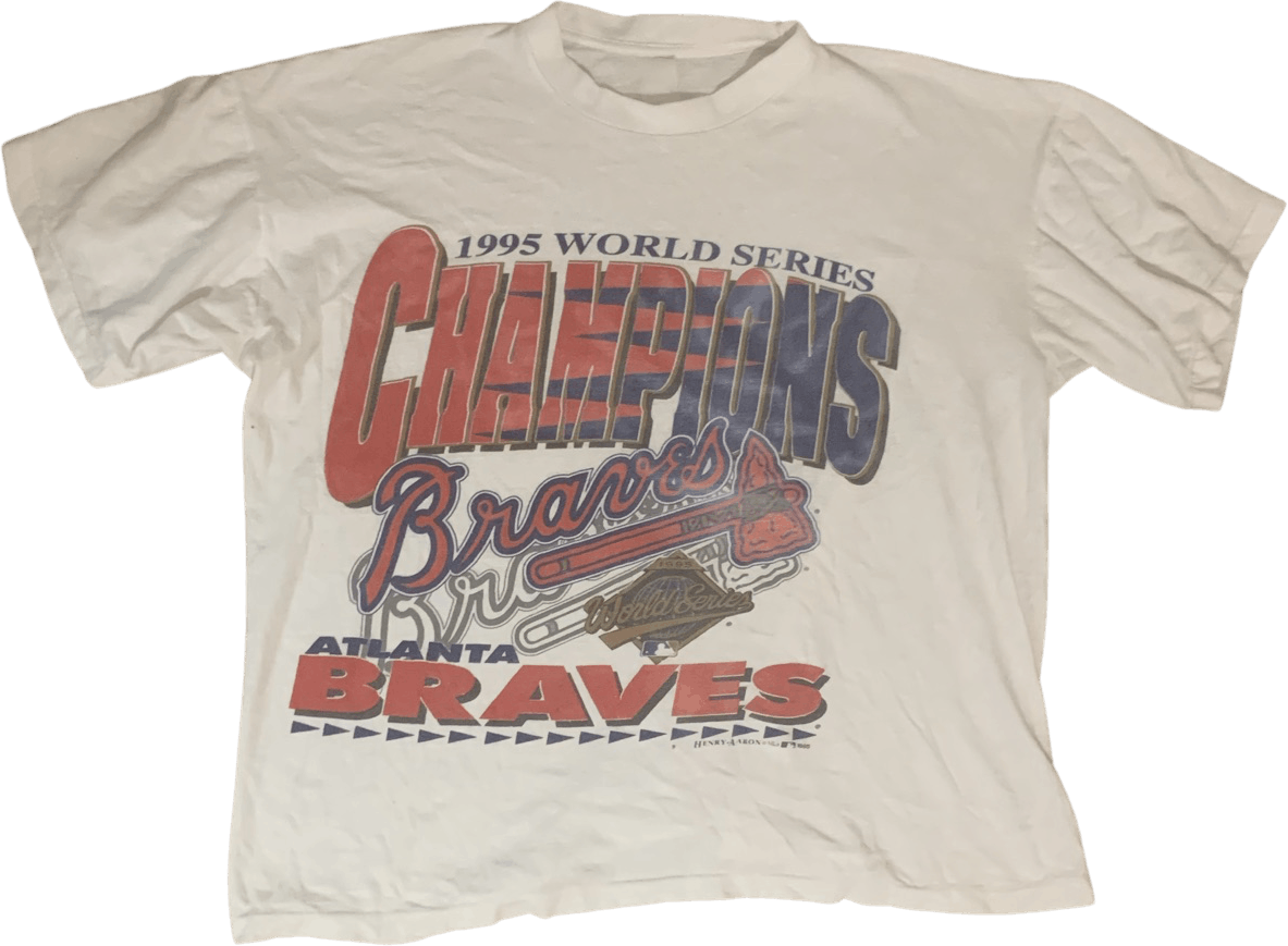 90s Atlanta Braves Tee Large Vintage 1995 World Series 