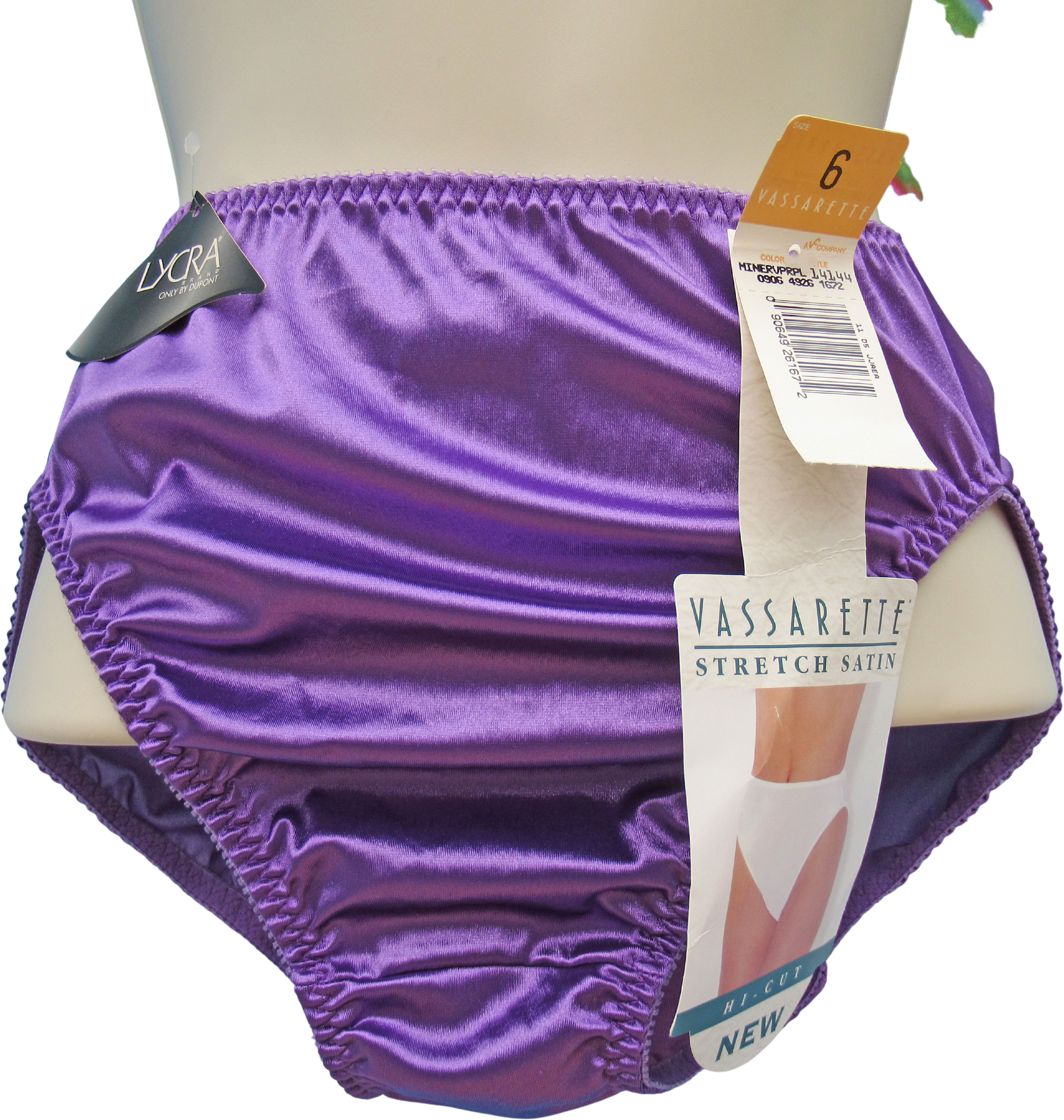 2002 women's purple Vassarette panties underwear bra vintage photo