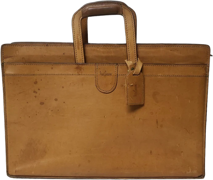 Vintage Hartmann Belting Leather Handle Portfolio Attache Briefcase !