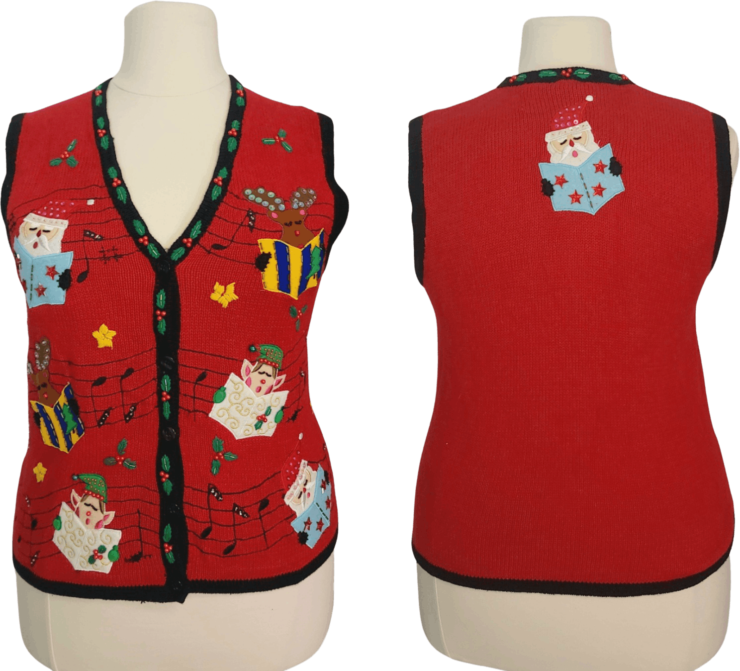 90’s Holiday Sweater Vest Tunic Length by Crystal kobe