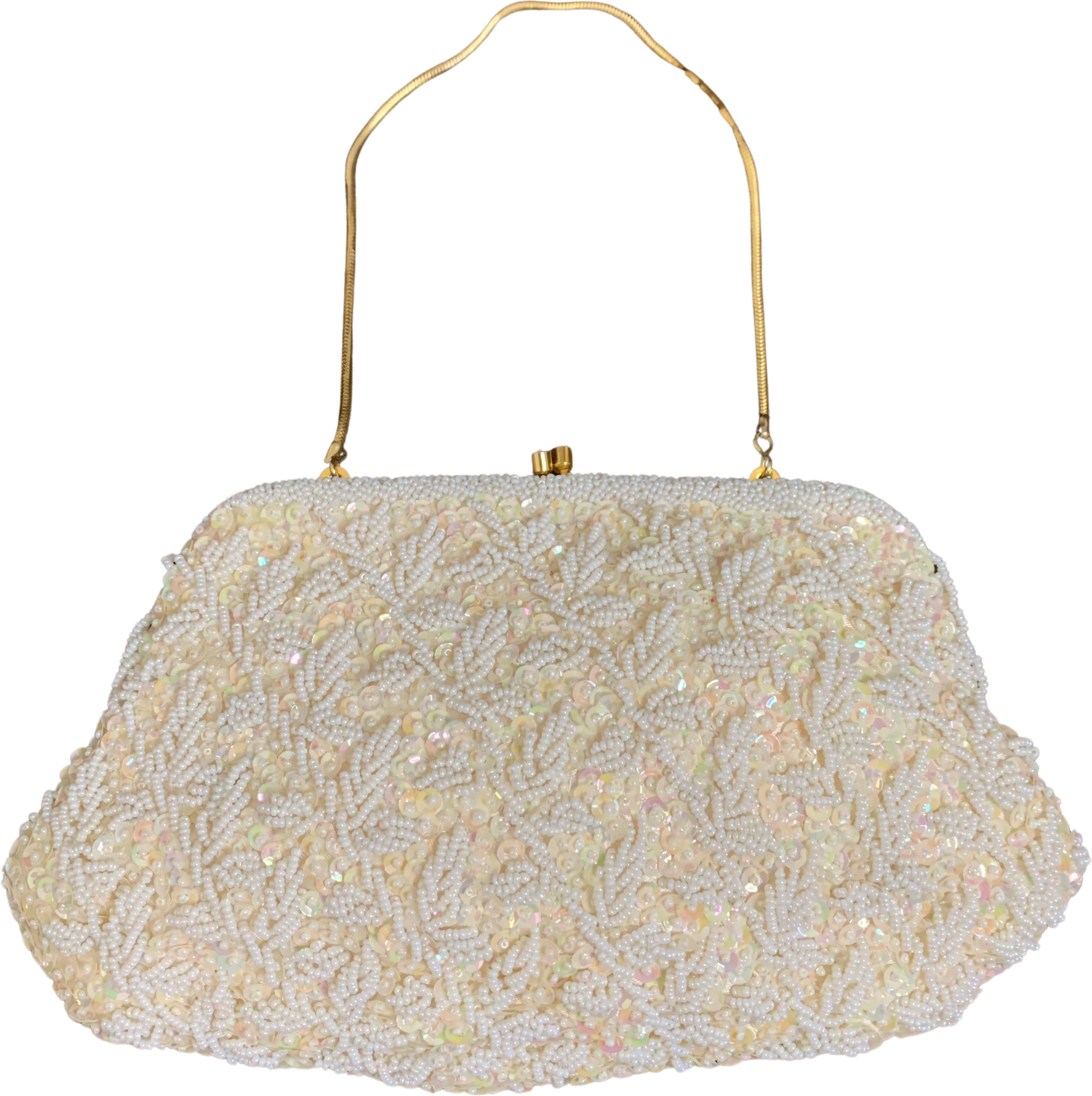 Vintage La Regale Beaded Handbag Sequin Purse Bead Clutch 1960's