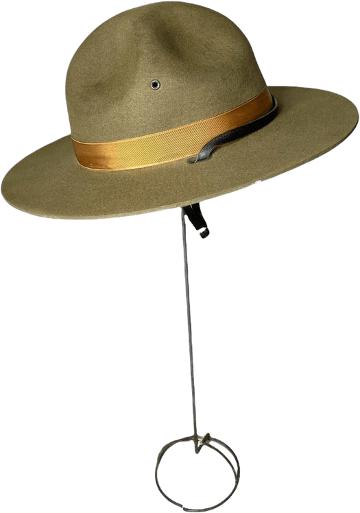 Vintage Park Ranger Hat With Leather Chin Strap