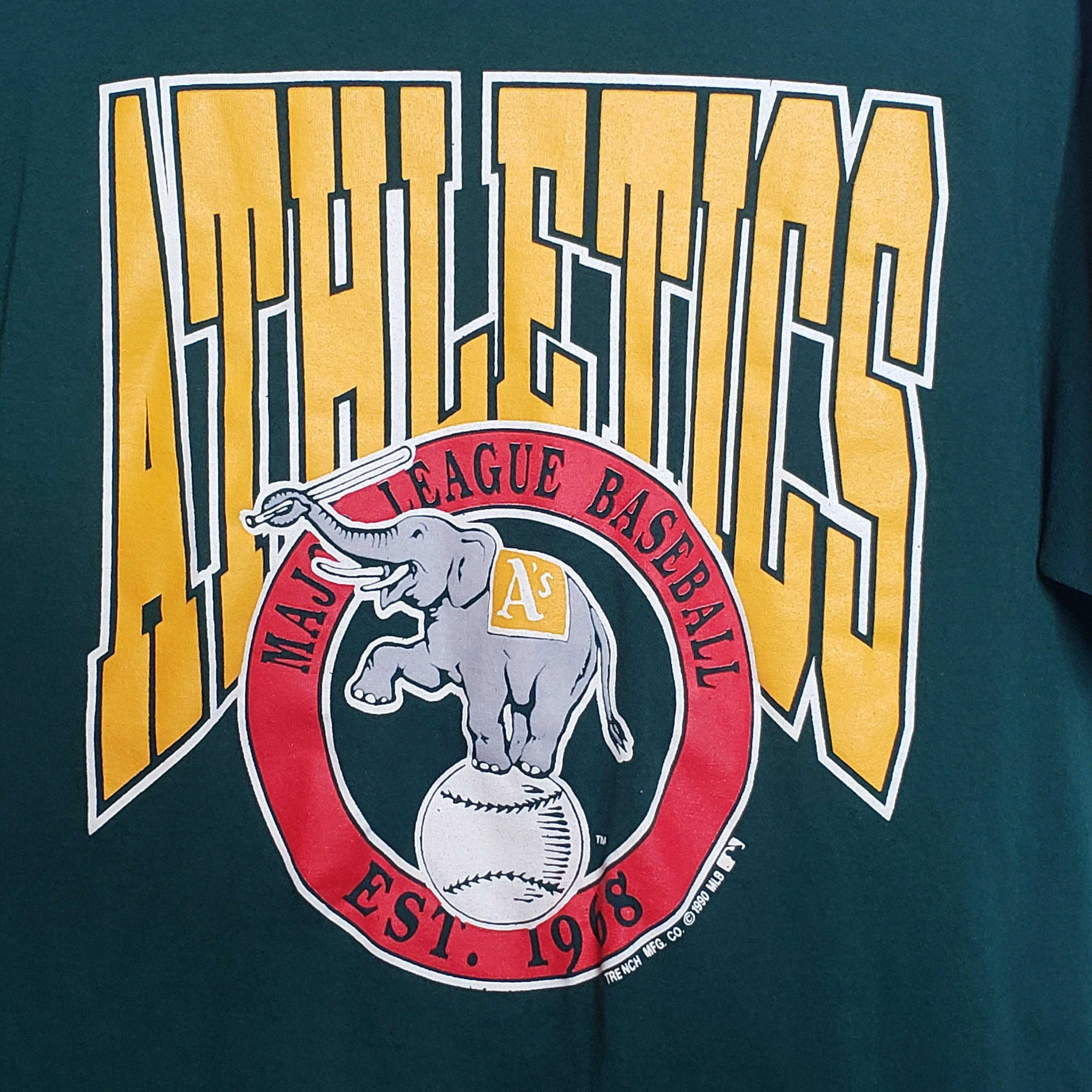 Vintage 90s Mlb Oakland Athletics Elephant T-shirt Large By Trench