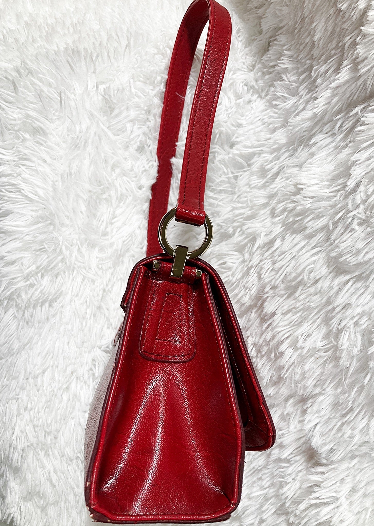 90's Liz Claiborne Leather Co. Small Shoulder Bag Square Purse Vintage  Handbag