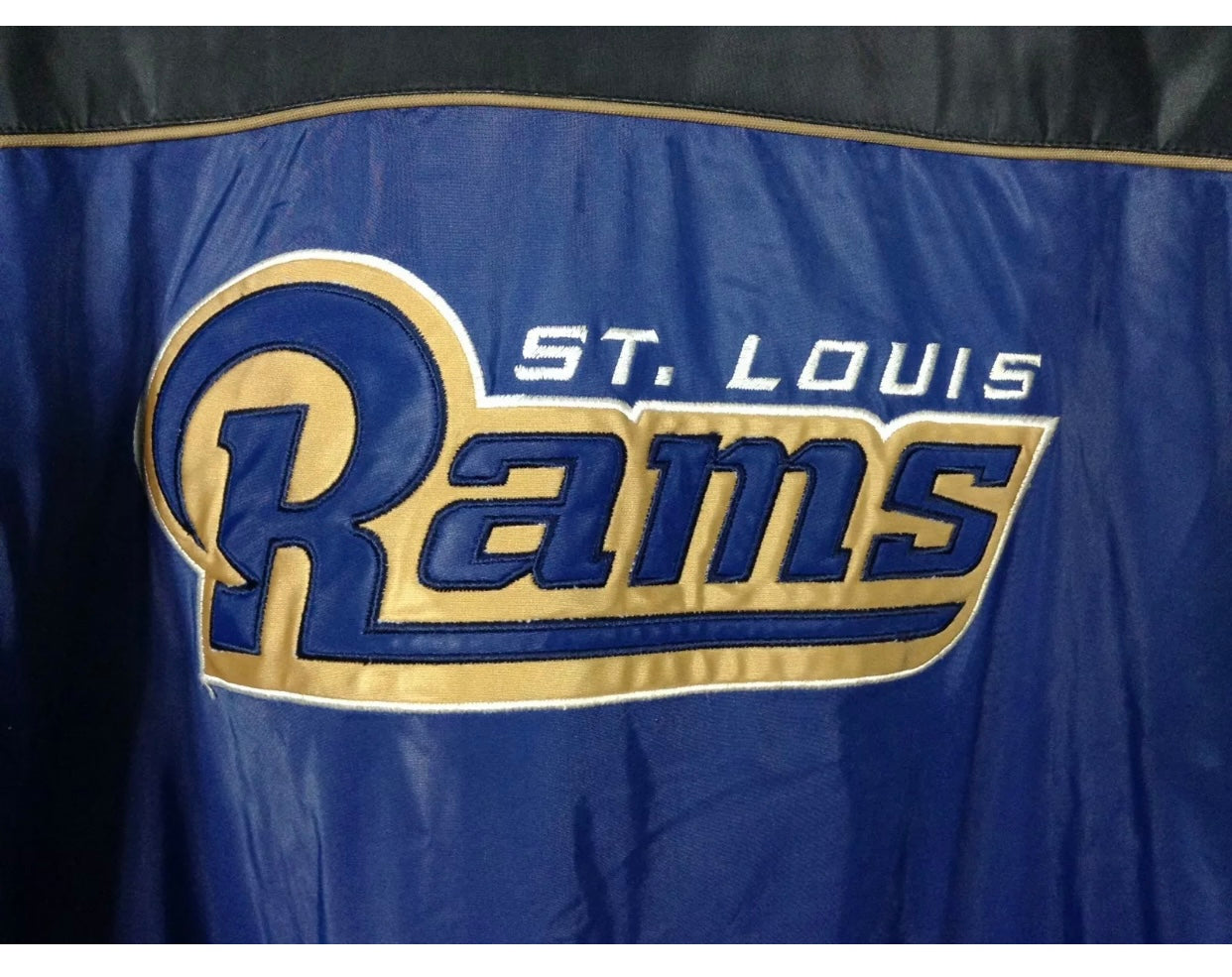 Vintage NFL St. Louis Rams 100% Leather Coat Size Large