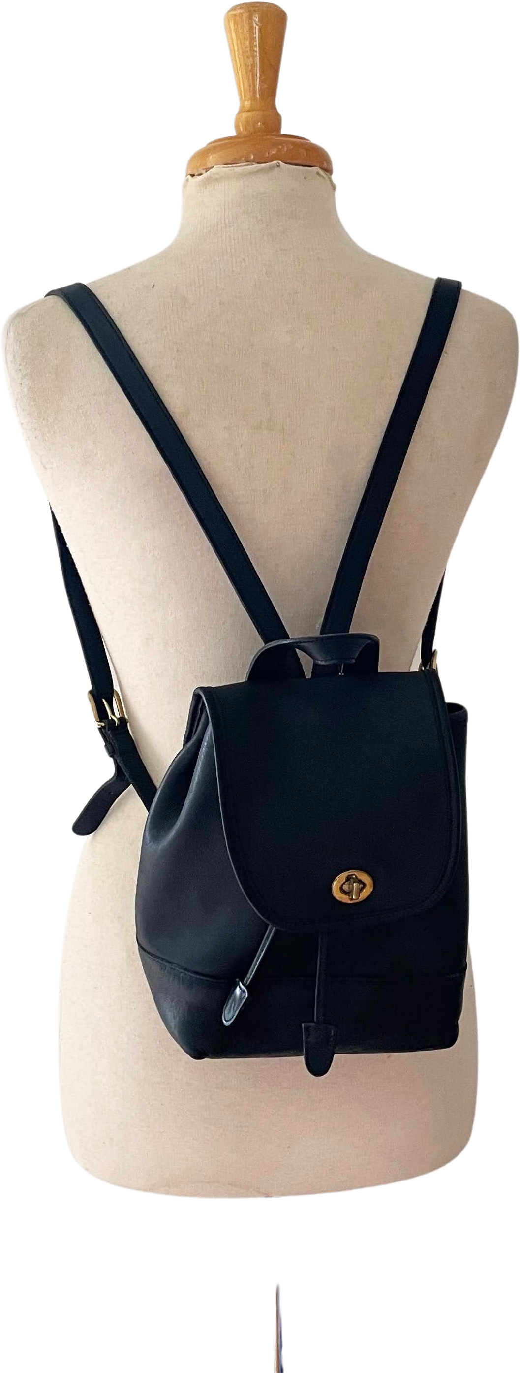 Vintage 90 s Coach Black Leather Mini Backpack by Coach Shop