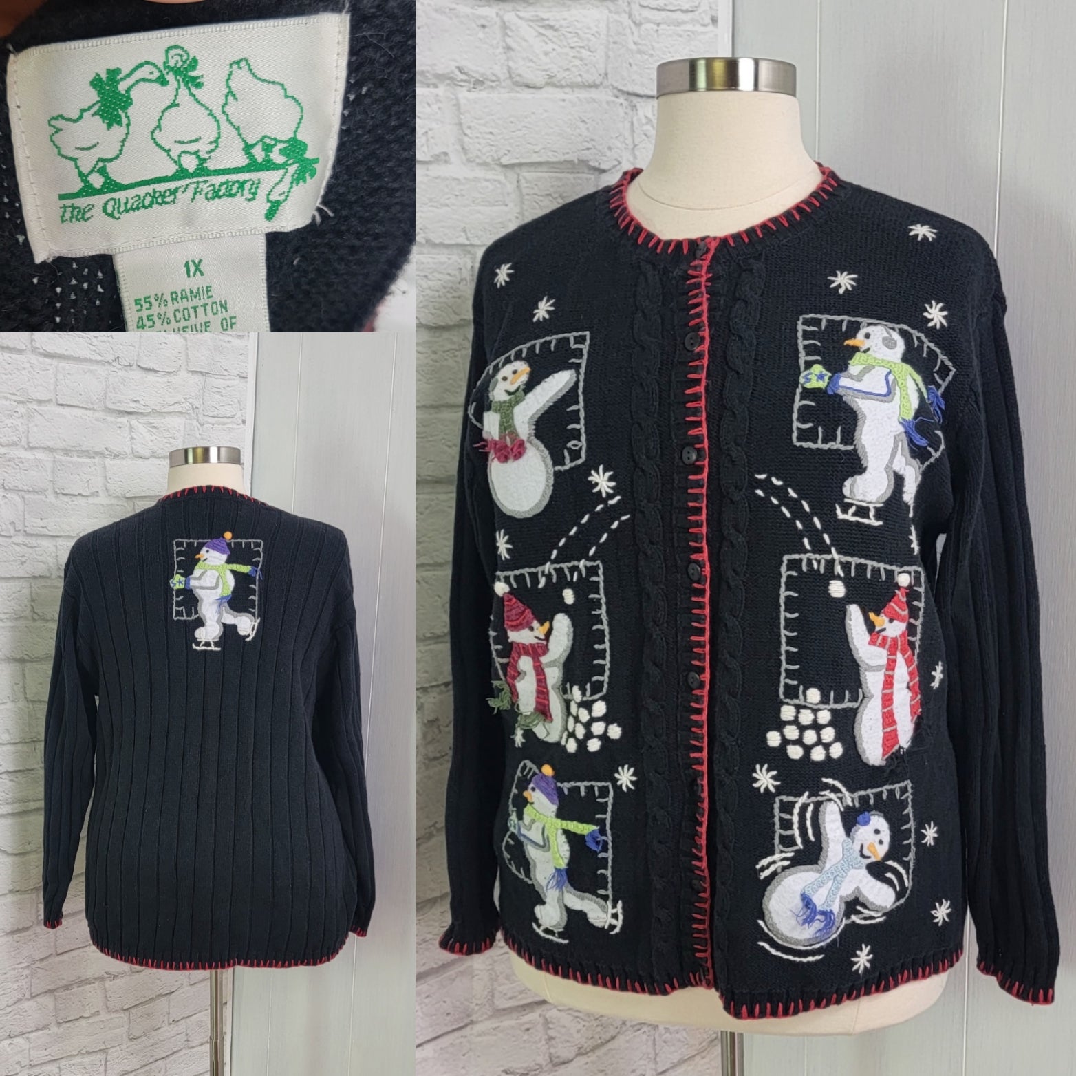 90s Chunky Christmas Cardigan (L/XL)