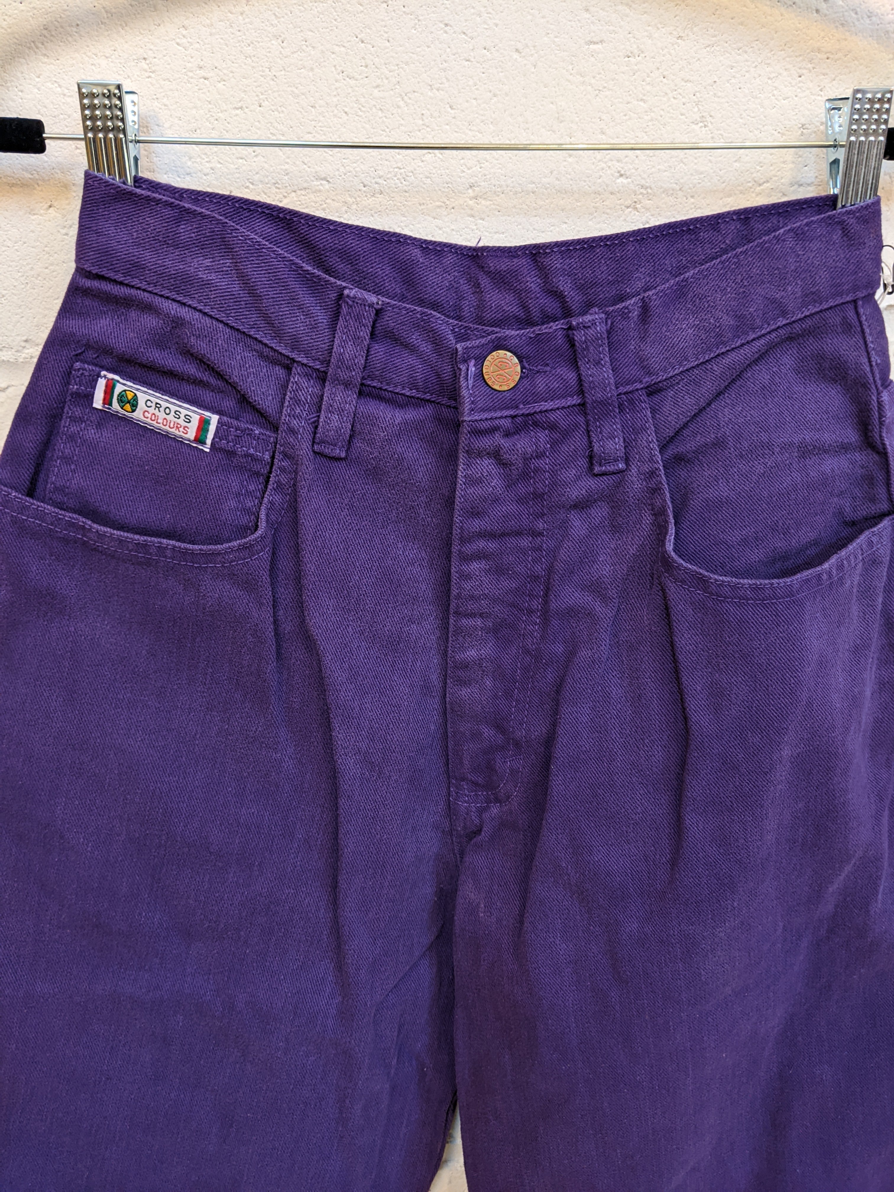 Vintage 90s Purple Denim Shorts By Cross Colours | Shop THRILLING