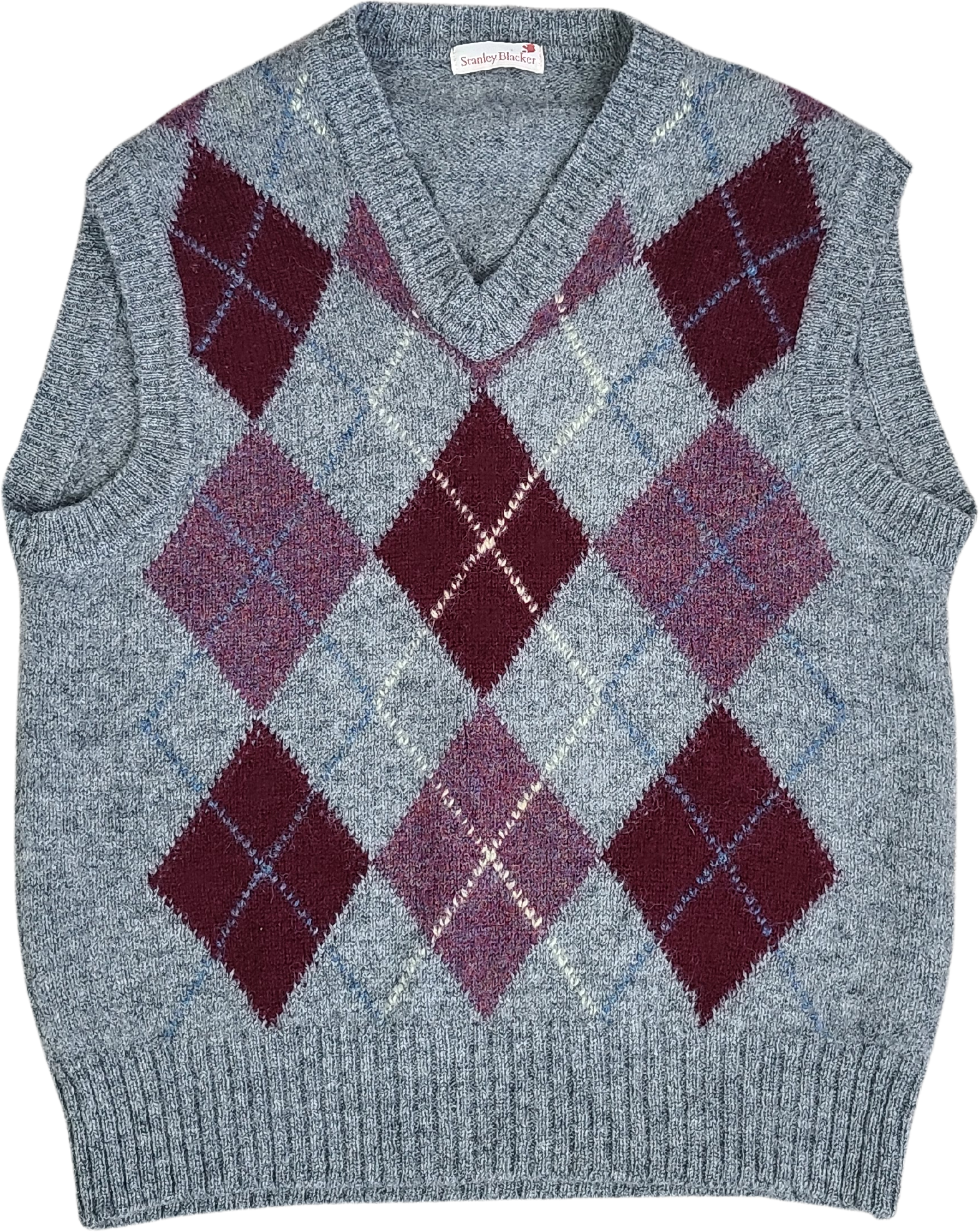 Burgundy argyle sweater vest online