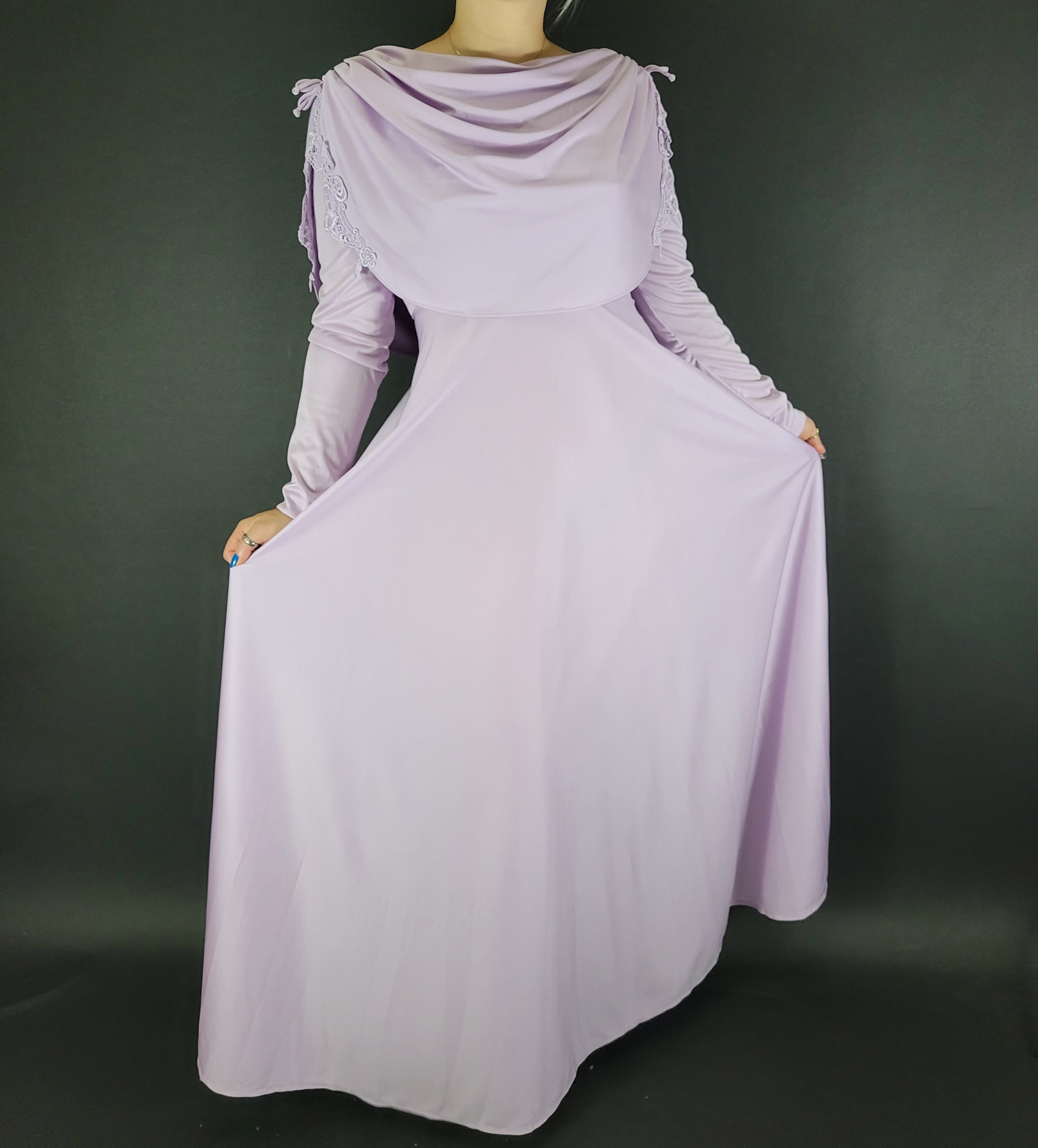 Vintage Lilac Maxi Dress M