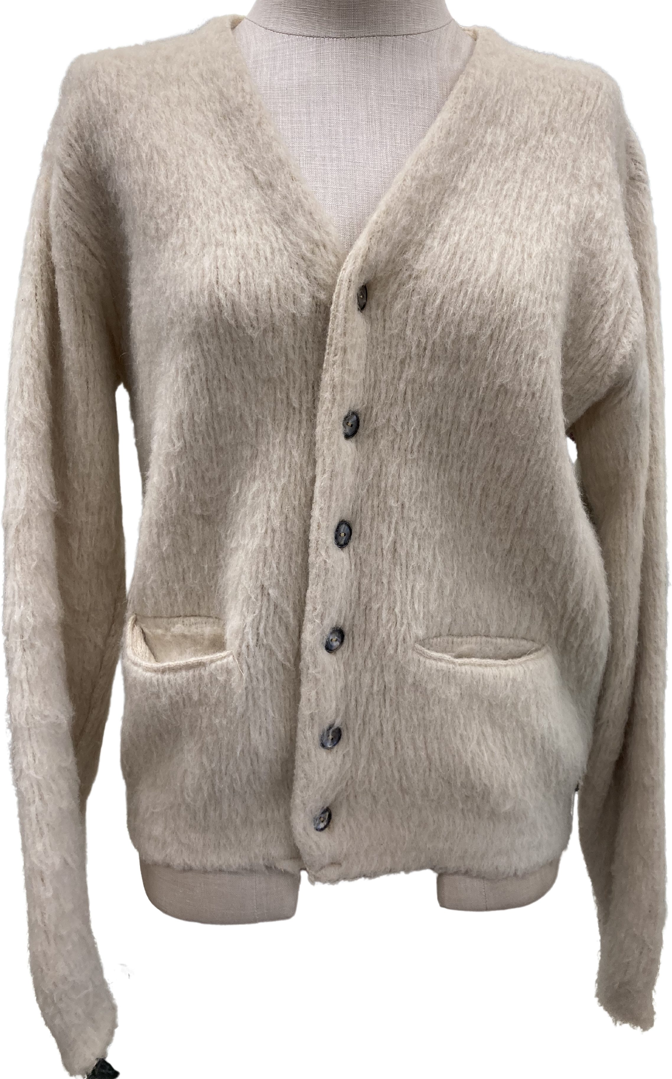 70s Acrylic Mohair Cardigan By Young Breed by Revere