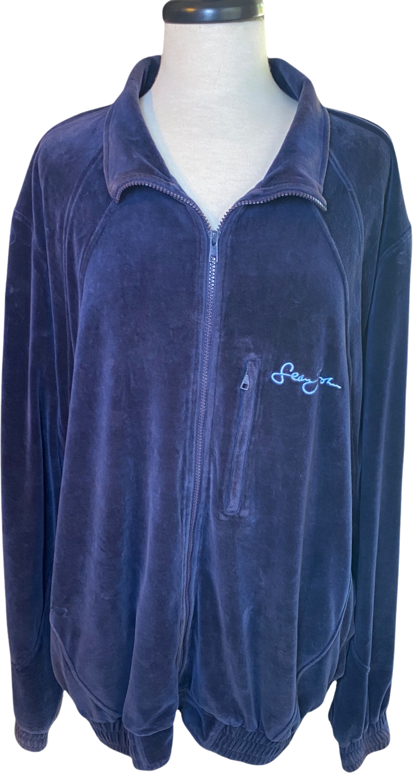 Sean john velour top suit baby blue