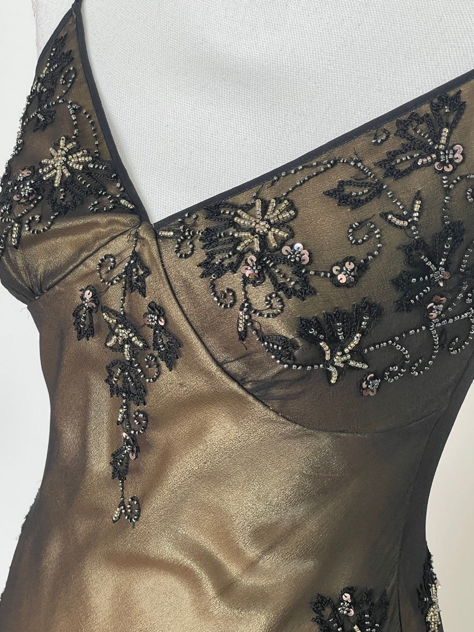 Vintage Silk Chiffon Hand Beaded Shift Dress By Papell Boutique Evening | Shop THRILLING Vintage Silk Chiffon Hand Beaded Shift Dress By Papell Boutique Evening | Shop THRILLING