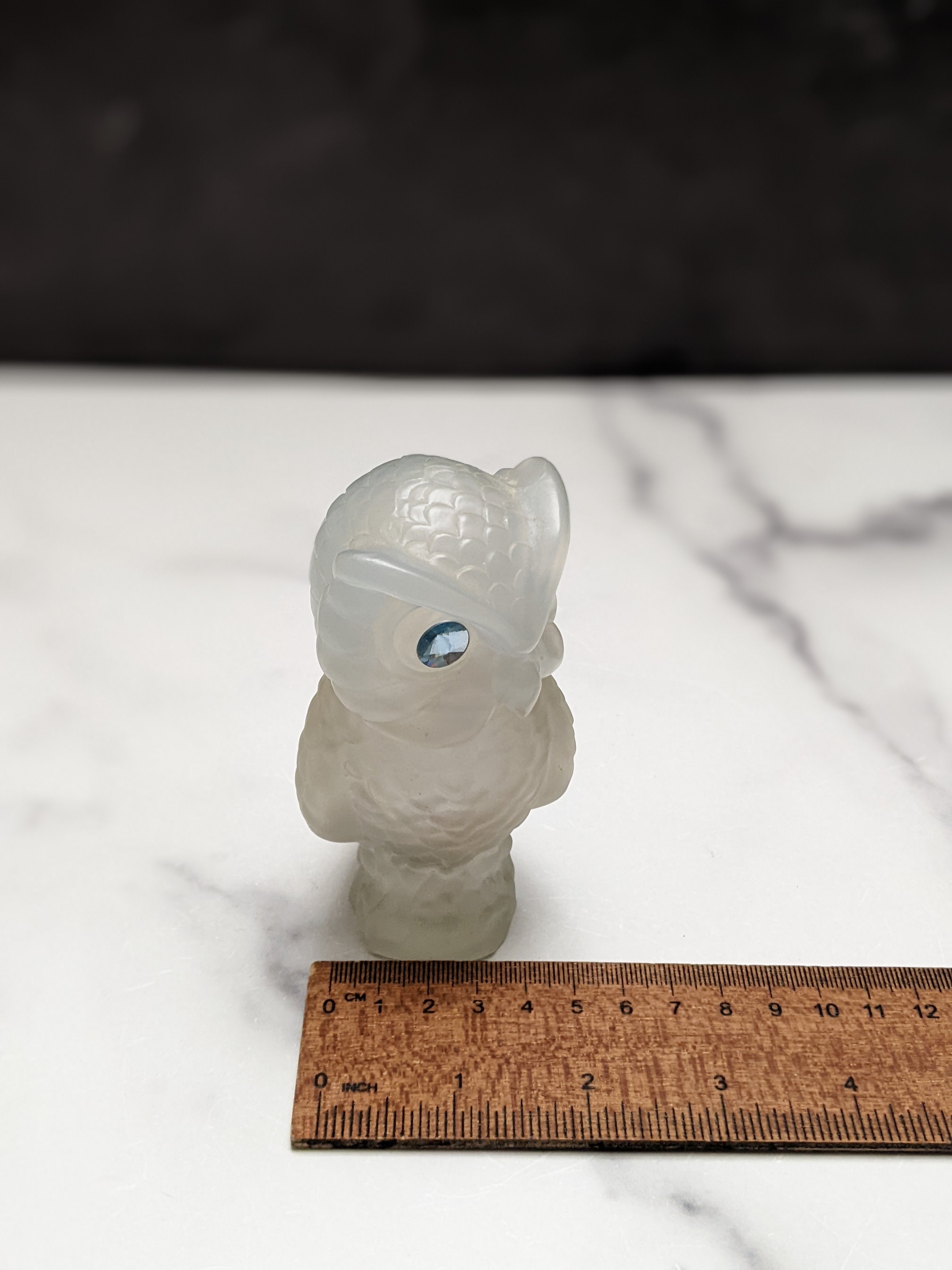 Vintage 70s Avon Frosted Glass Owl Bottle By Avon Shop THRILLING