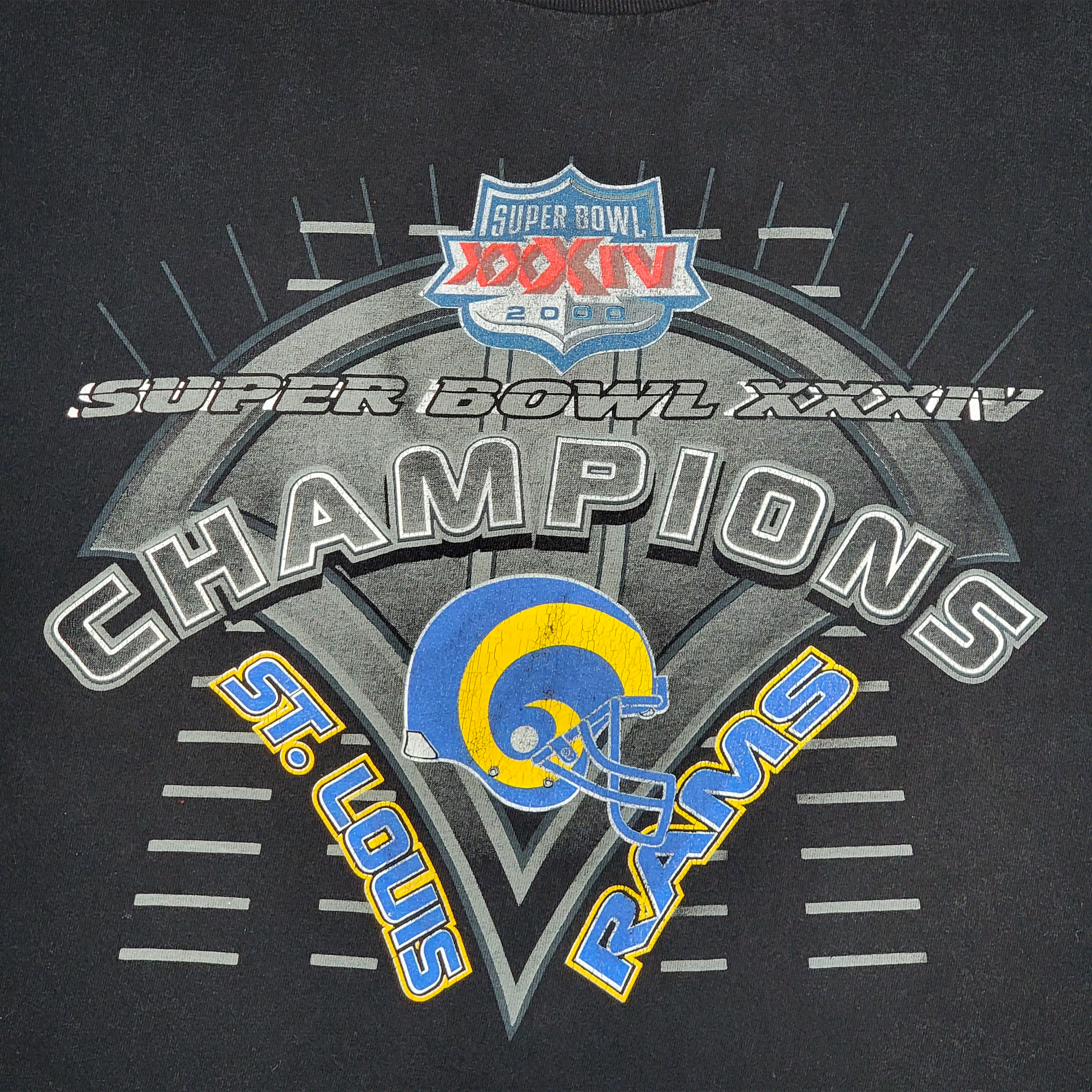 Vintage logo athletic St. Louis Rams Super Bowl tee large