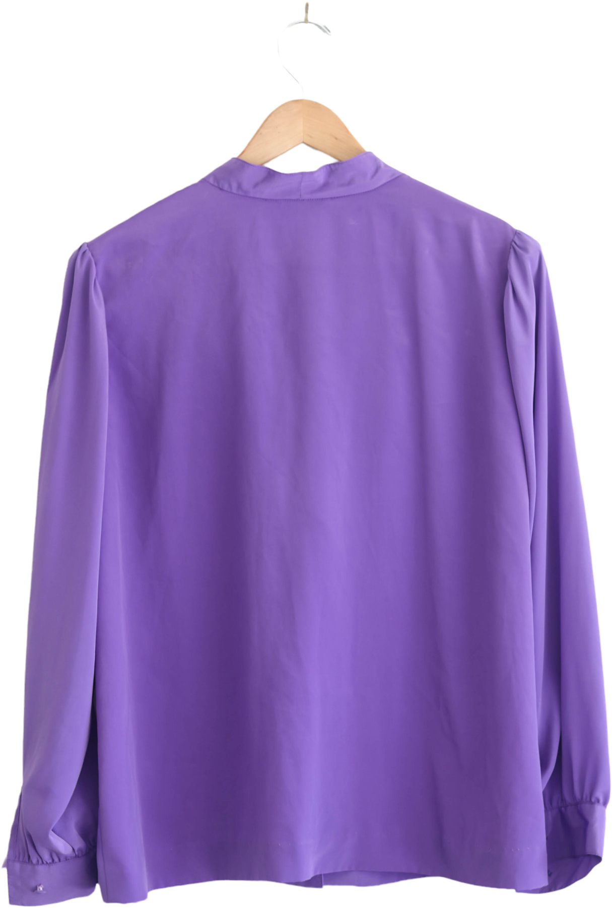 Vintage Purple Print Button Back Blouse