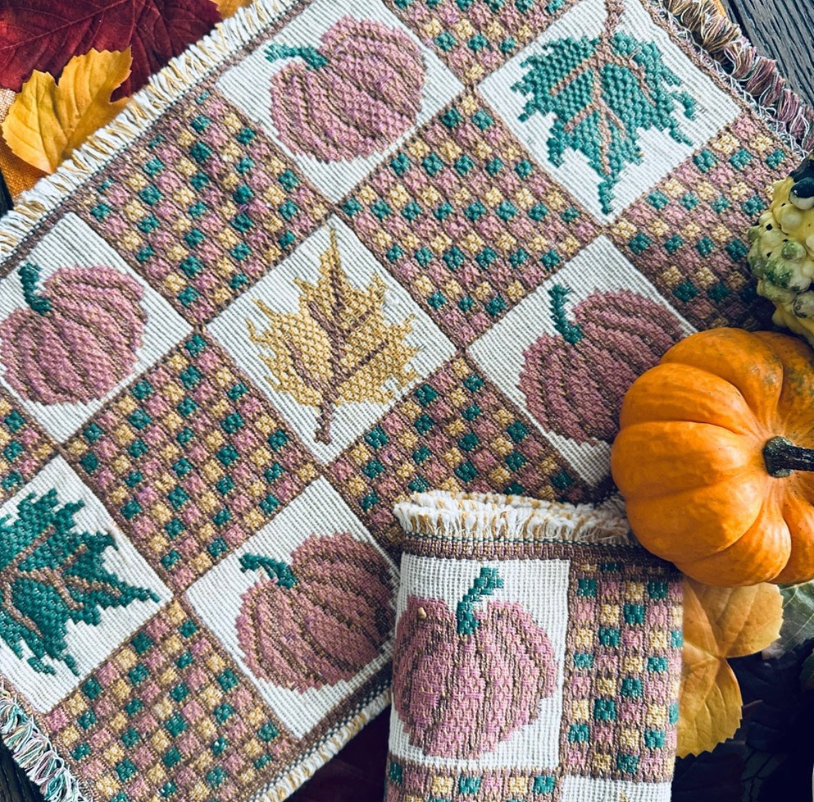 Vintage 90s Rustic Primitive Fall/autumn Placemats Shop THRILLING