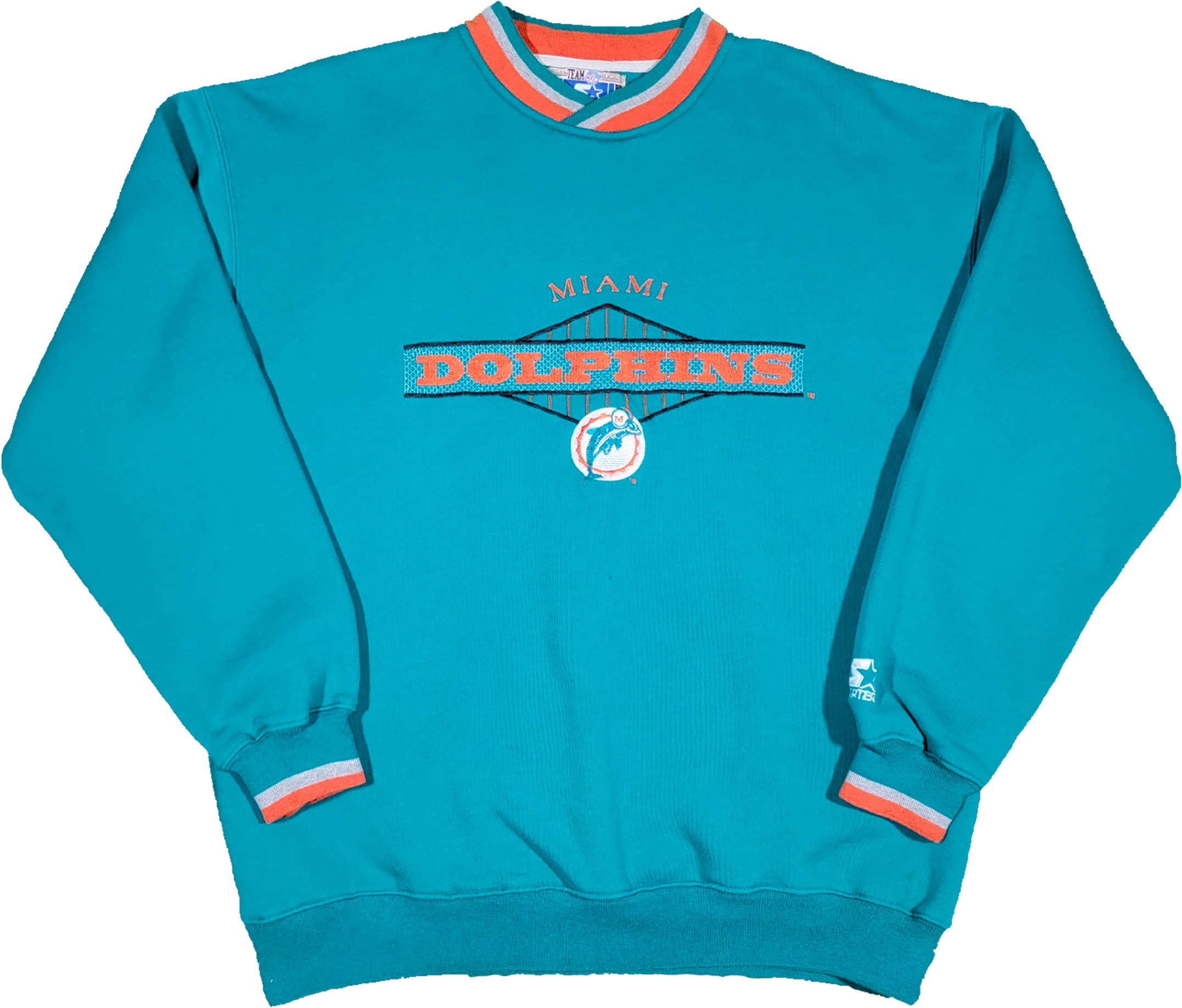 Vintage - Men - Champion Miami Dolphins Crewneck - Teal