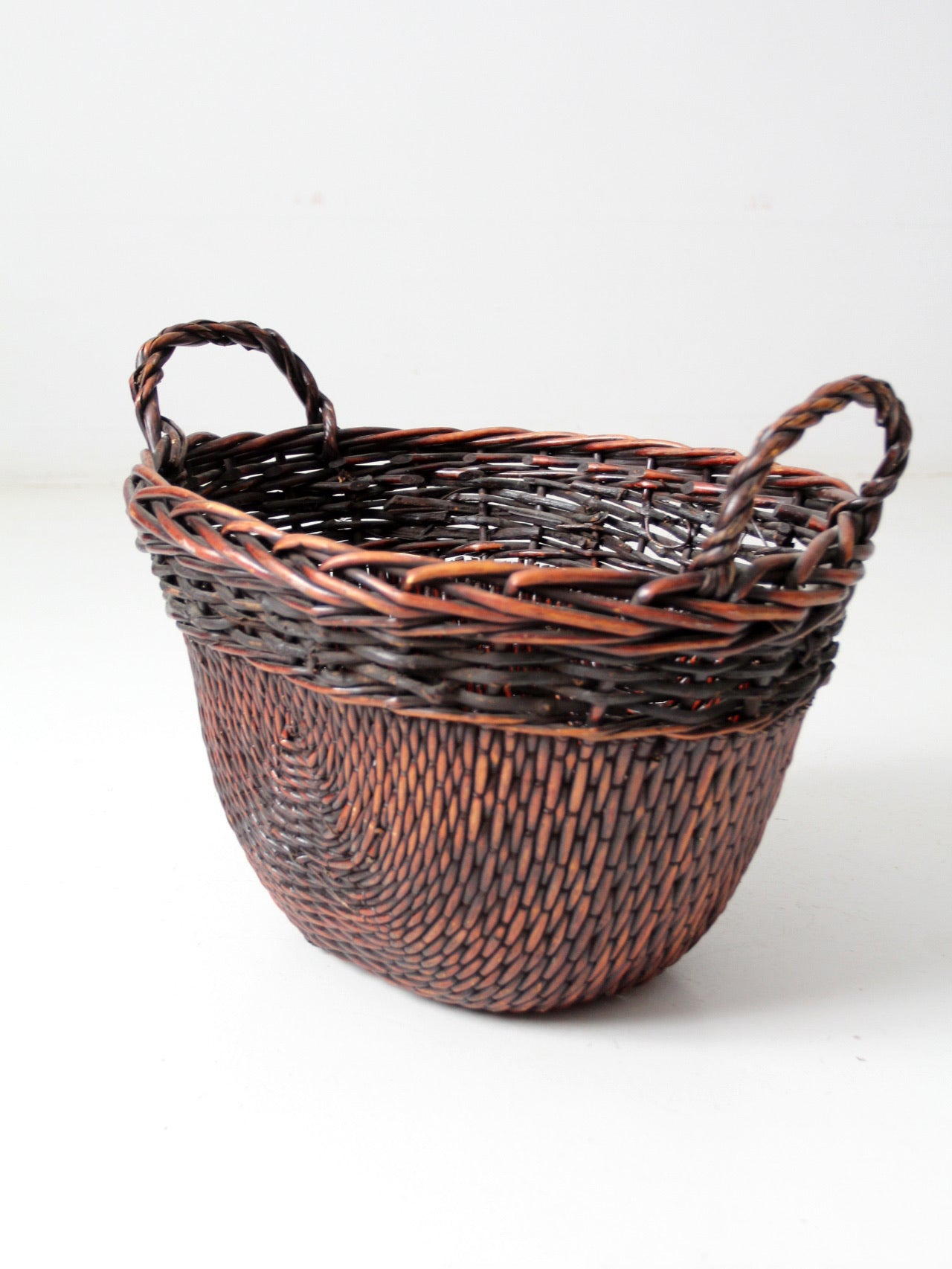 Vintage Woven Basket With Handles Shop THRILLING
