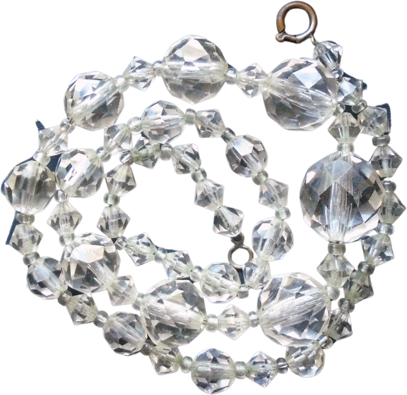 Vintage 20s/30s Crystal Beaded Choker Necklace Shop THRILLING