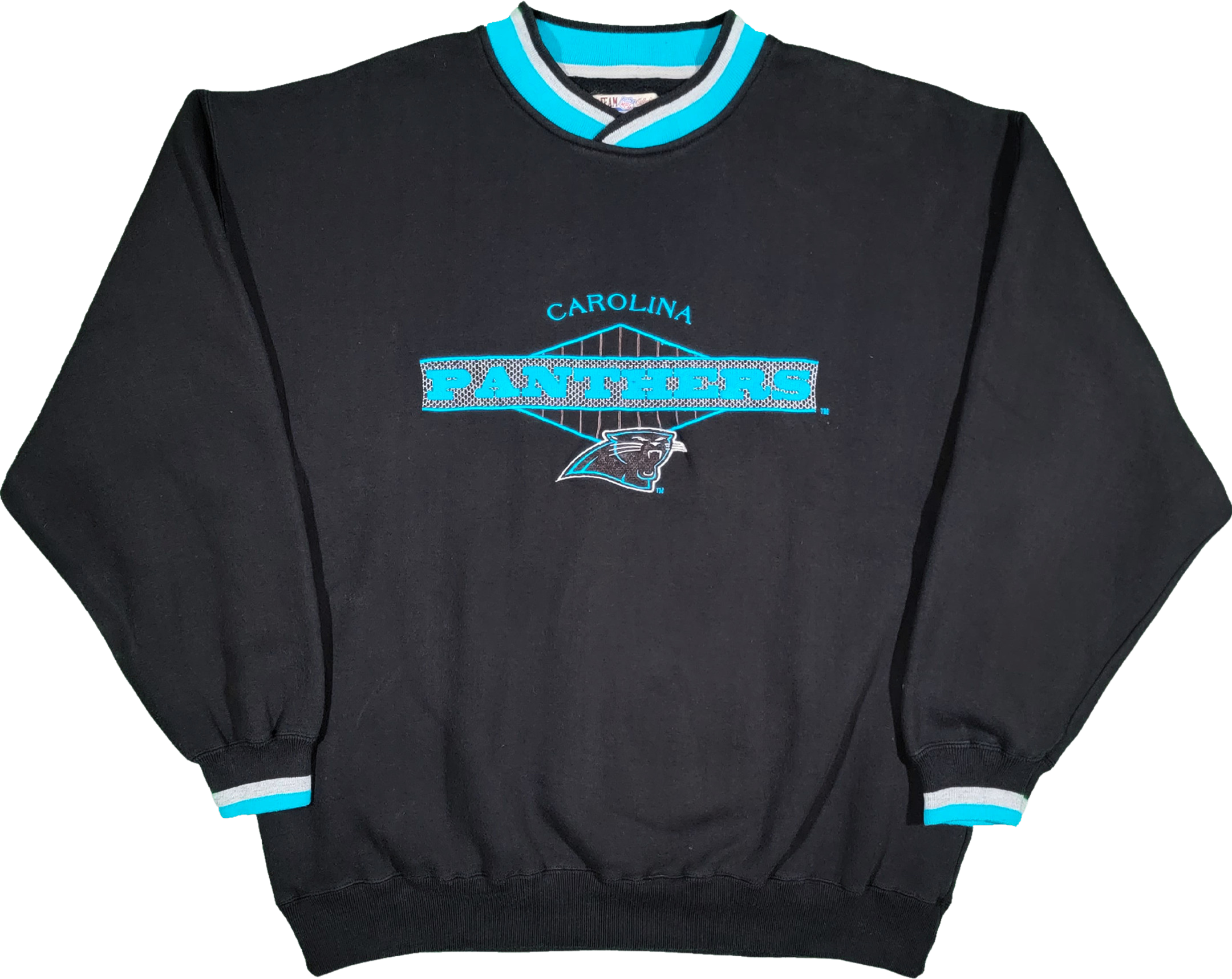 Football Fan Shop Officially Licensed NFL Crew-Neck Sweatshirt by Starter - Panthers