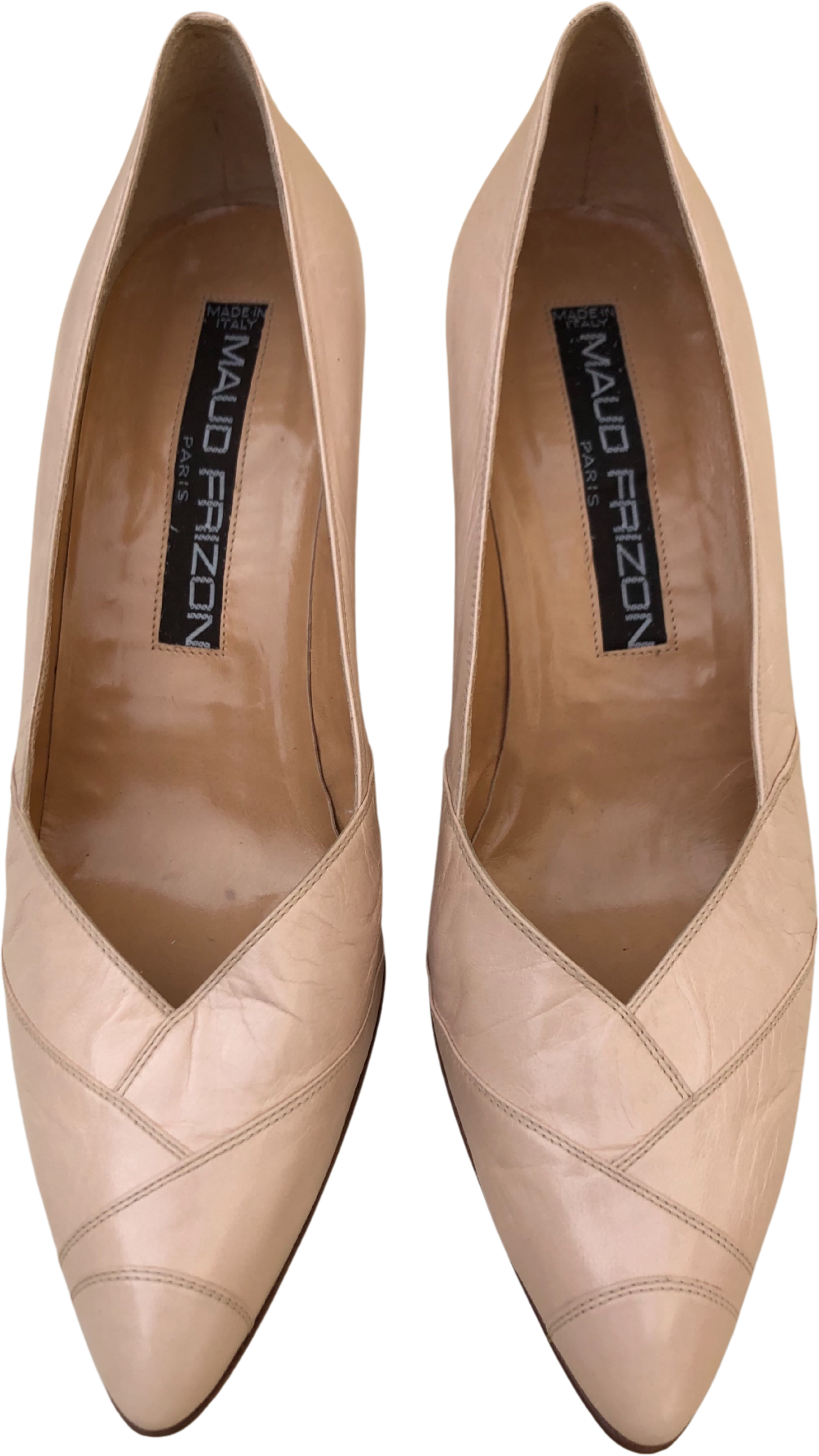 Vintage Maud Frizon France Blush Pink Nude Heels by Mauz Frizon 