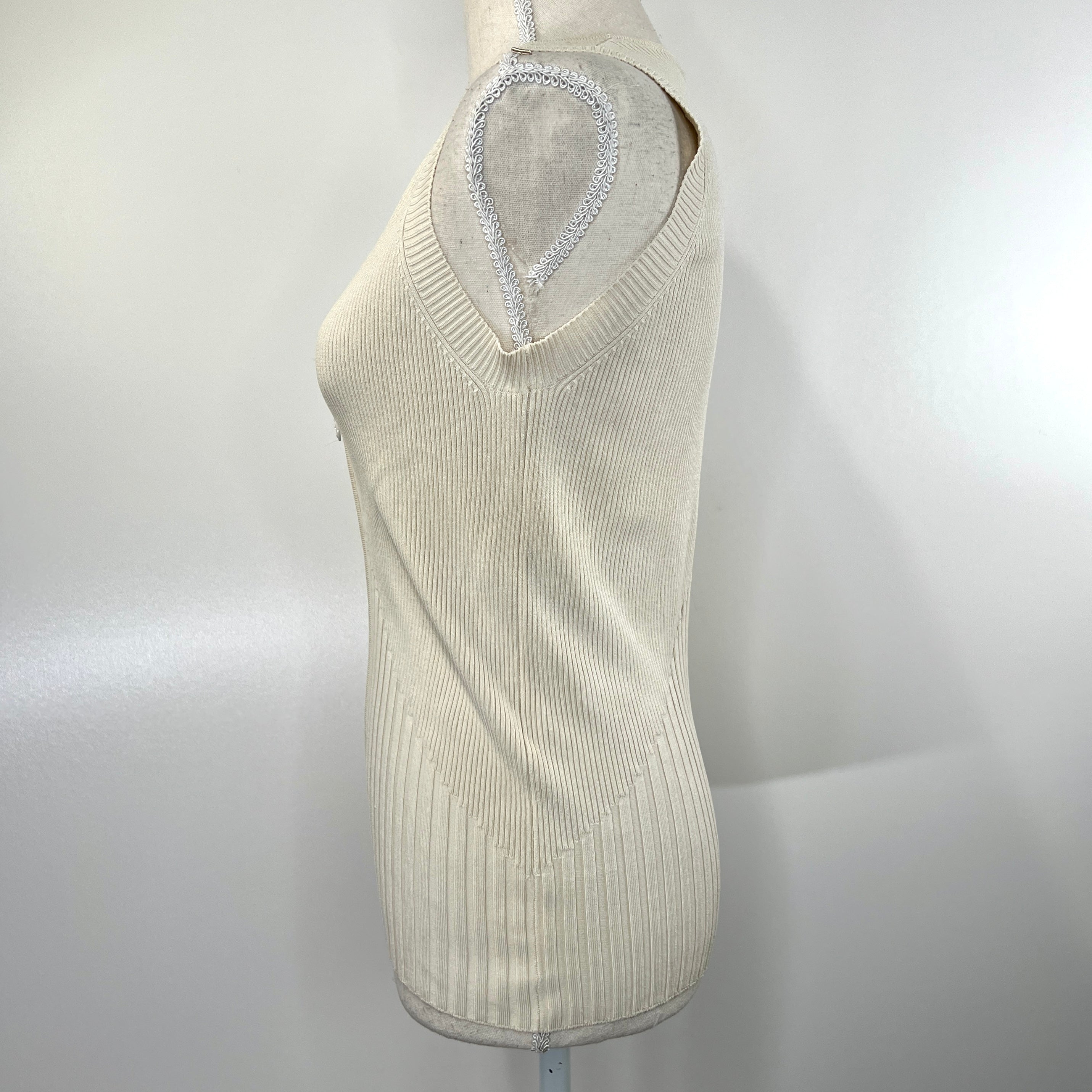 Vintage 90s Ribbed Knit Silk Top Rhinestone Zip Mcbling By Cache | Shop  THRILLING