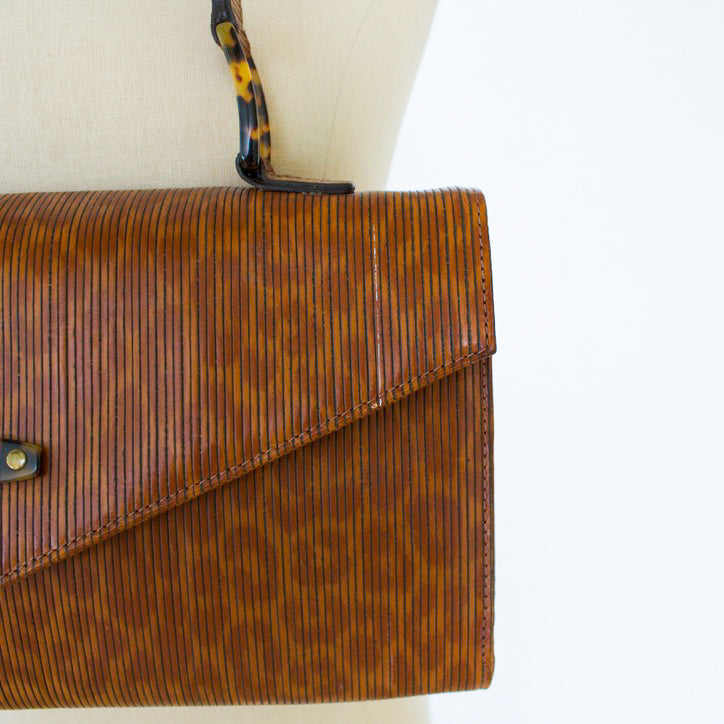 Vintage Mulberry Handbag Brown Leather Bag 90s Preppy 