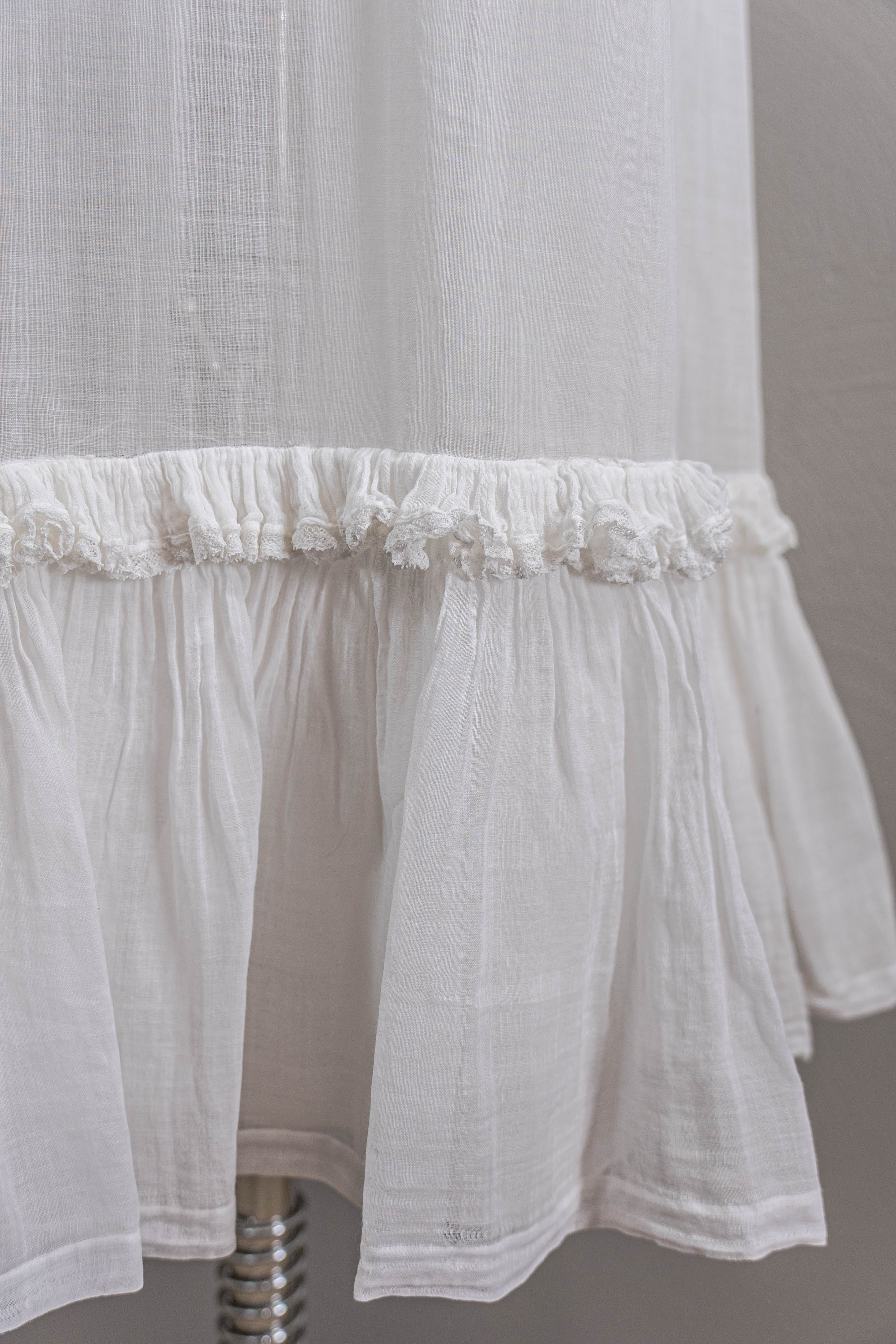 Vintage Edwardian Antique Lawn Cotton Skirt Light Weight Ruffles Shop THRILLING
