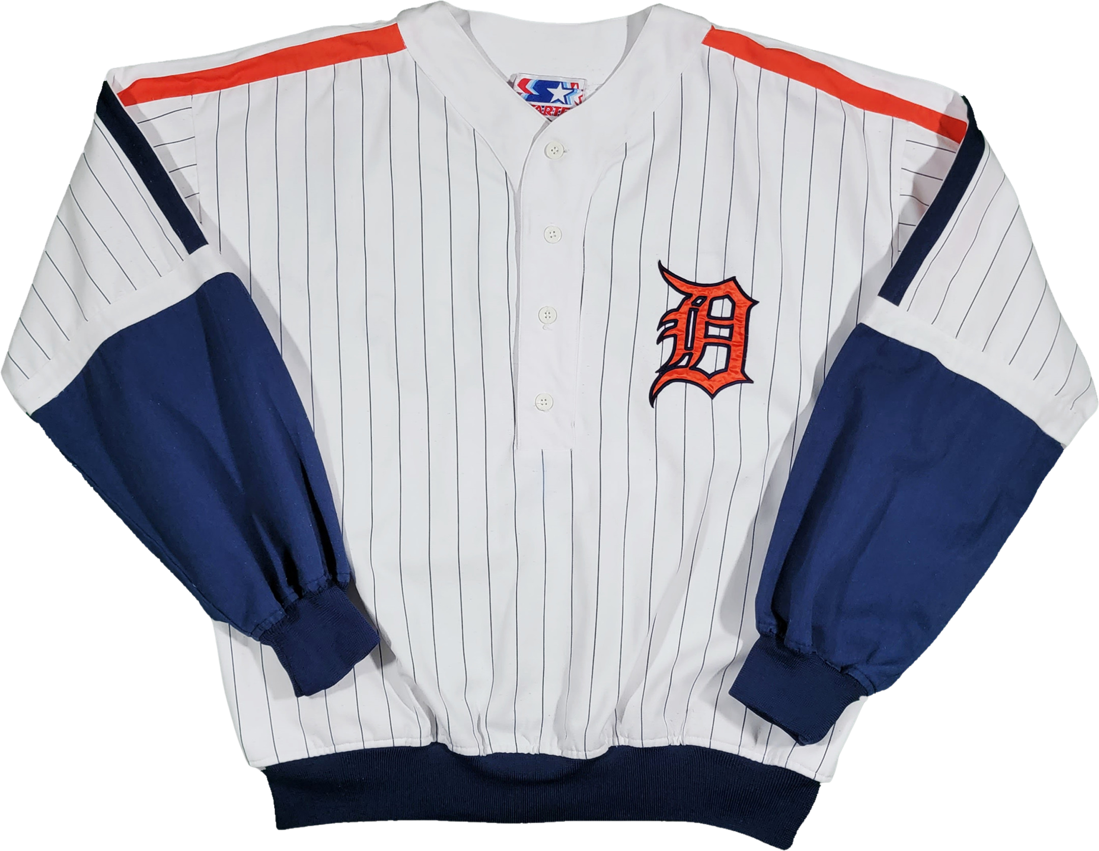 Detroit Tigers Vintage 80s Starter Baseball Sweatshirt White Blue Mlb, Shop  THRILLING