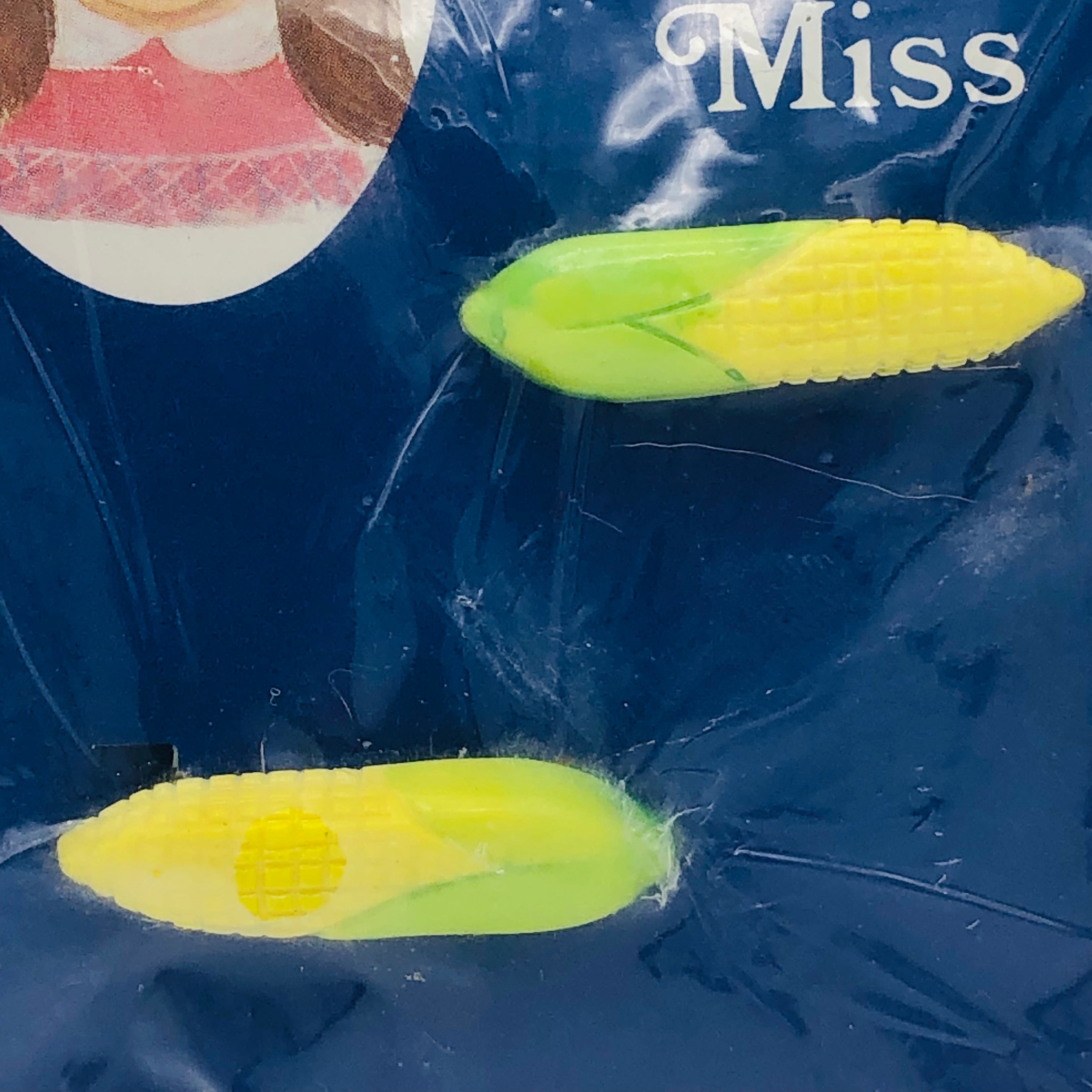 Vintage 70s/80s Pretty Miss Ear Of Corn Hair Barrettes Card Of 2 By Tip