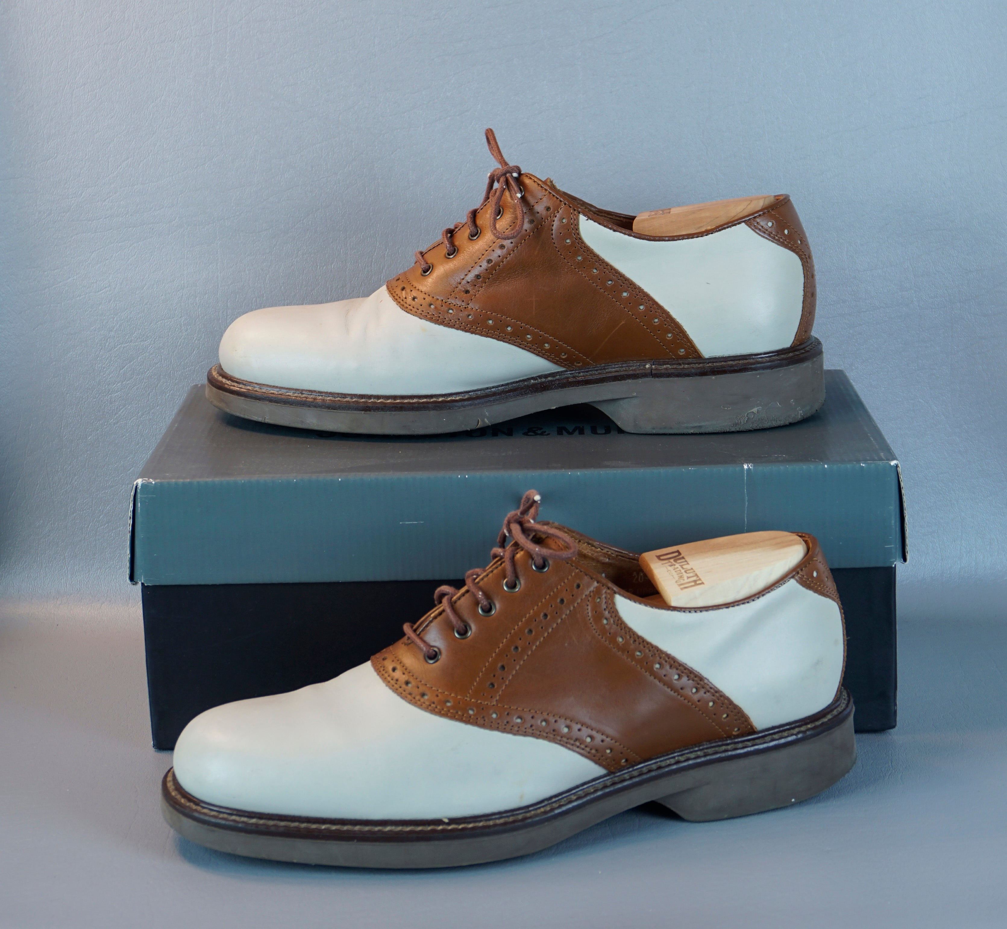 Vintage 90s Hand Crafted Italian Mens Saddle Oxford Shoes By  display picture 2