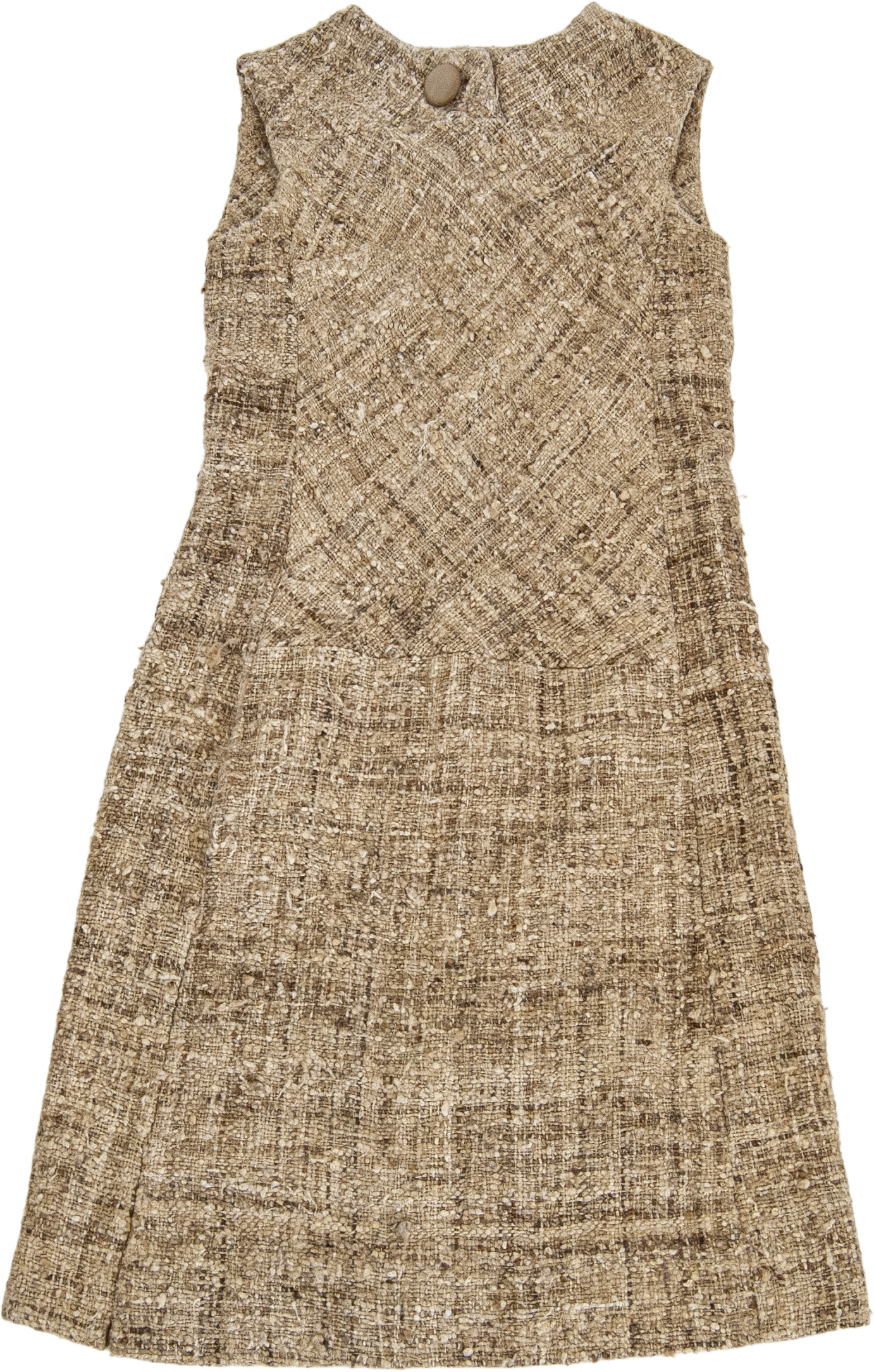 Vintage 60s Beige Burlap Jute Shift Dress | Shop THRILLING