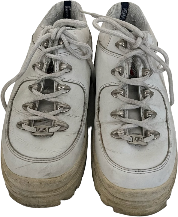 90s white 2025 platform sneakers