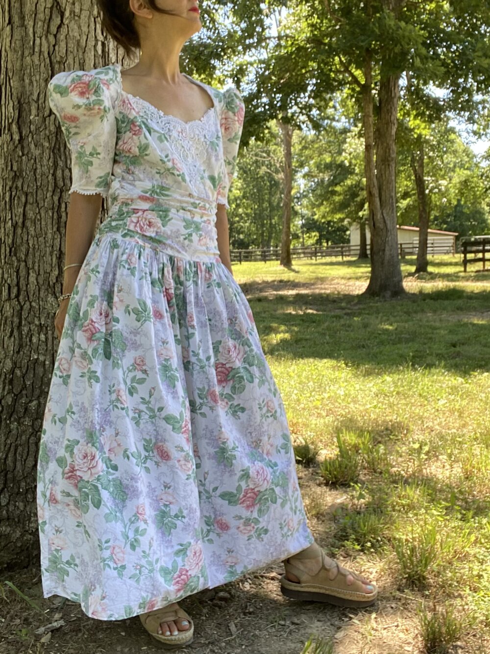 Vintage 80s/90s Rose Print Cotton Dress M/l By Jessica Mcclintock Bridal | Shop THRILLING Vintage 80s/90s Rose Print Cotton Dress M/l By Jessica Mcclintock Bridal | Shop THRILLING