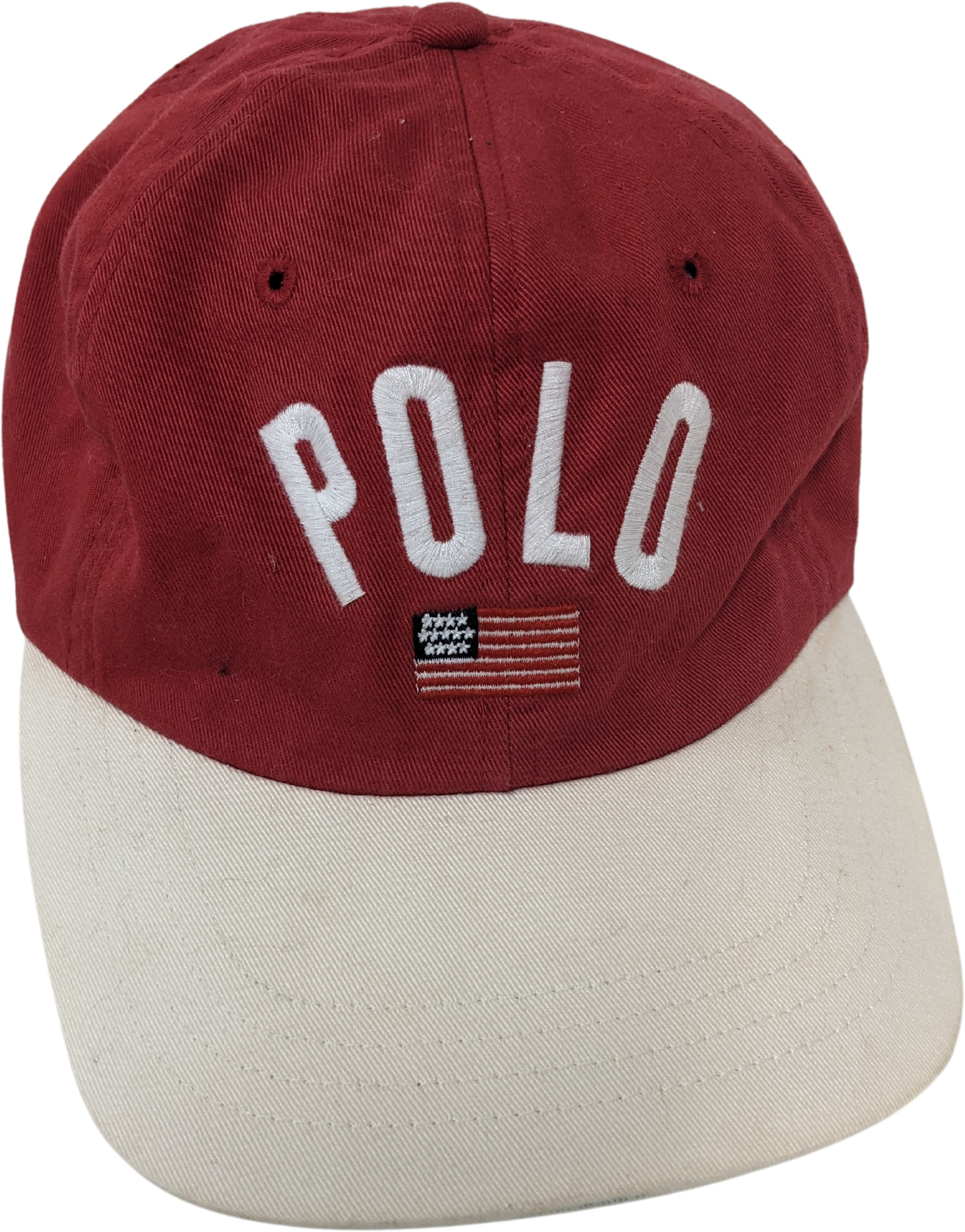 Red and white polo hat sales