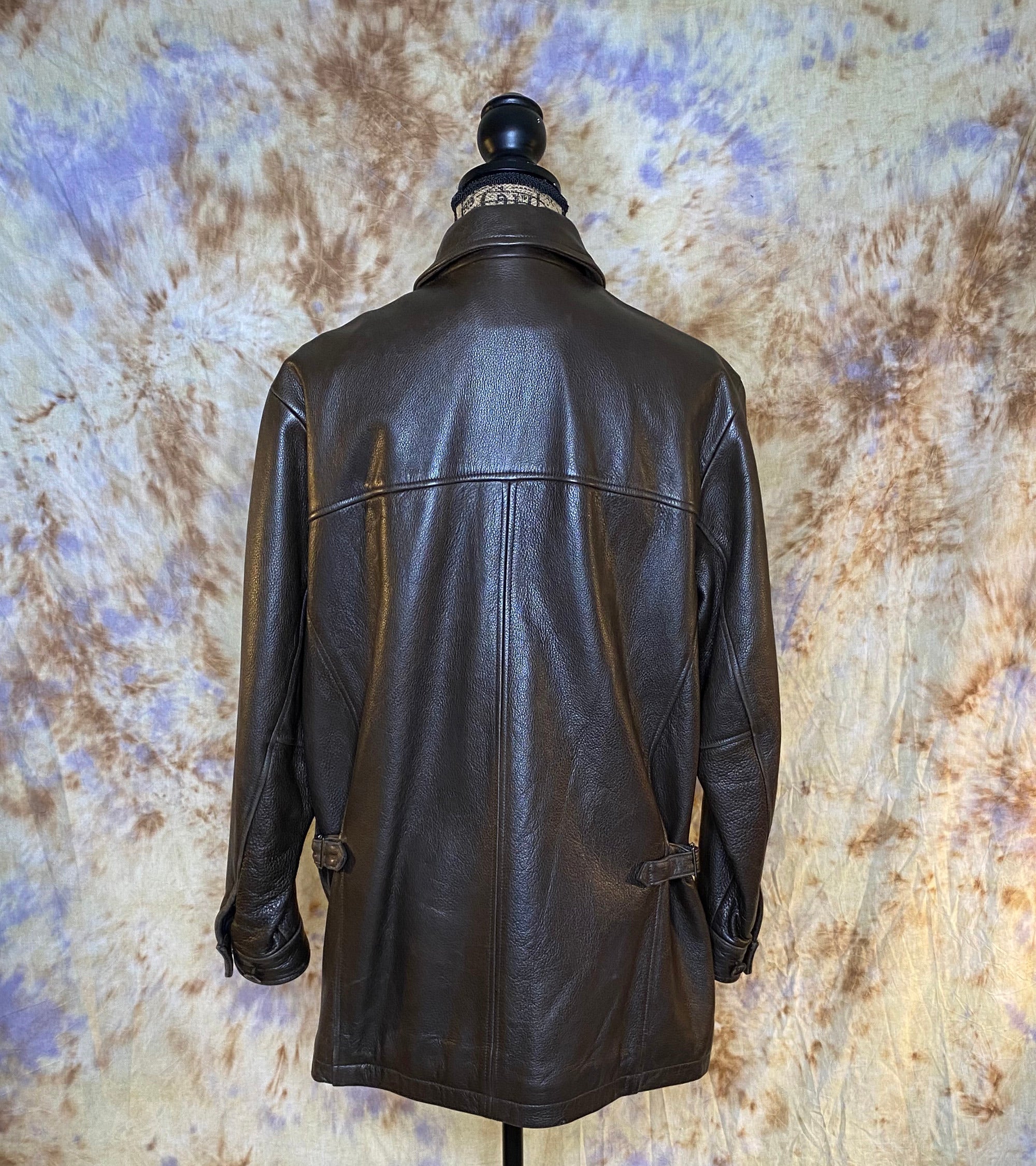 Vintage 90’s Brown Leather Car Coat by Eddie Bauer | Shop THRILLING