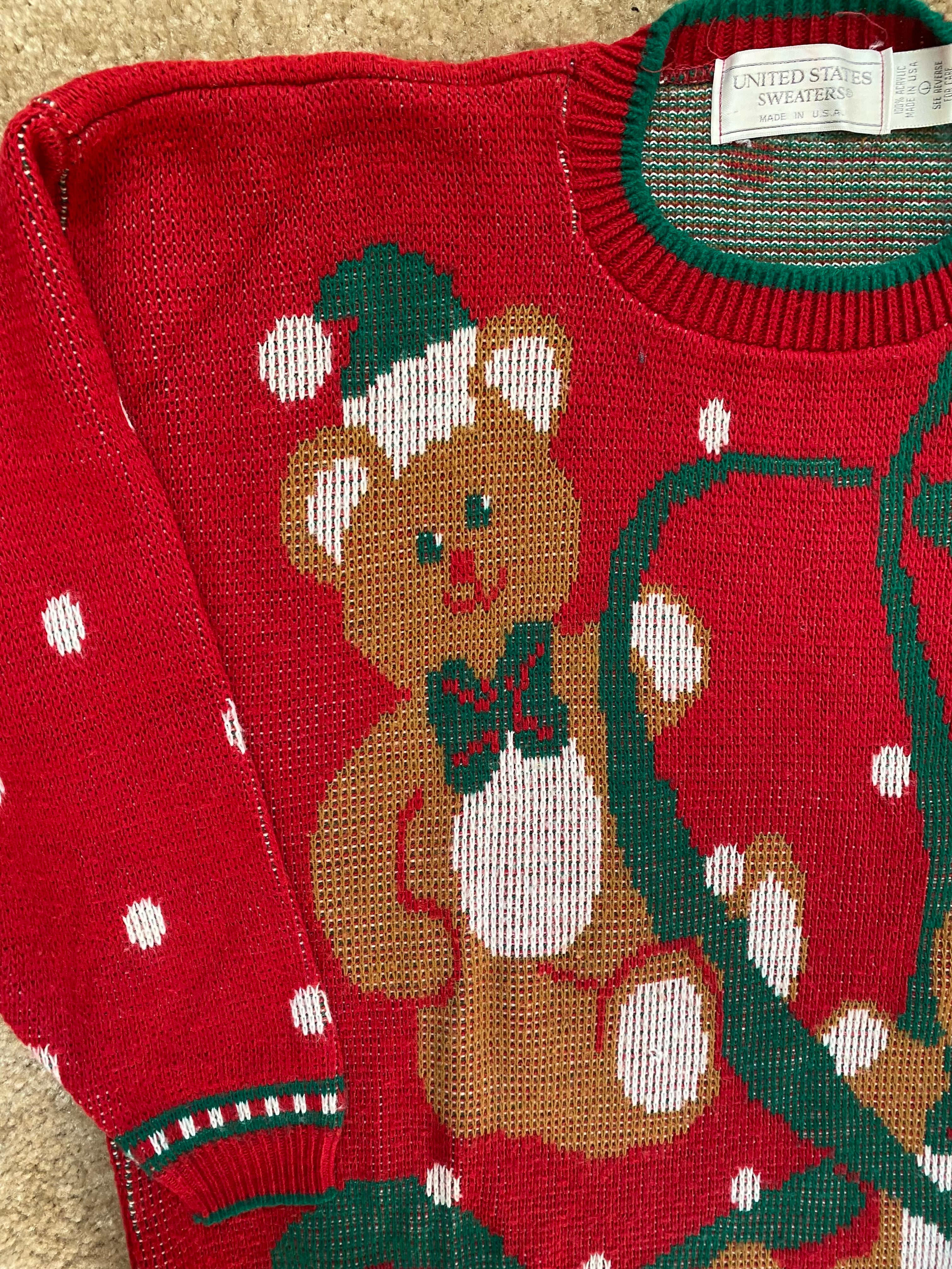 Vintage 80s Under The Tree Oversized Ugly Christmas Sweater Cardigan –  Total Recall Vintage