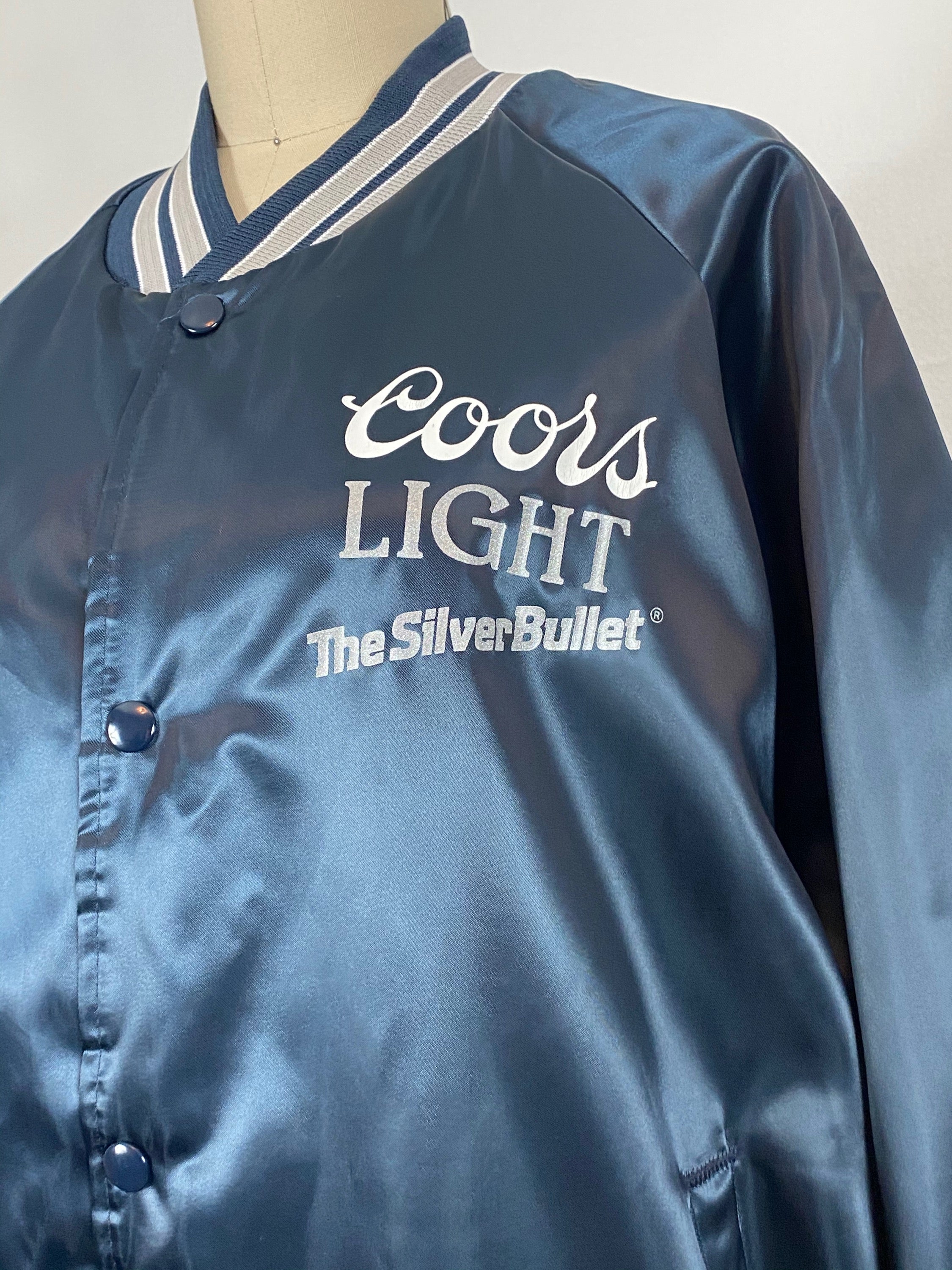 Vintage 80s Coors Beer Bomber Jacket By Chalkline Shop THRILLING