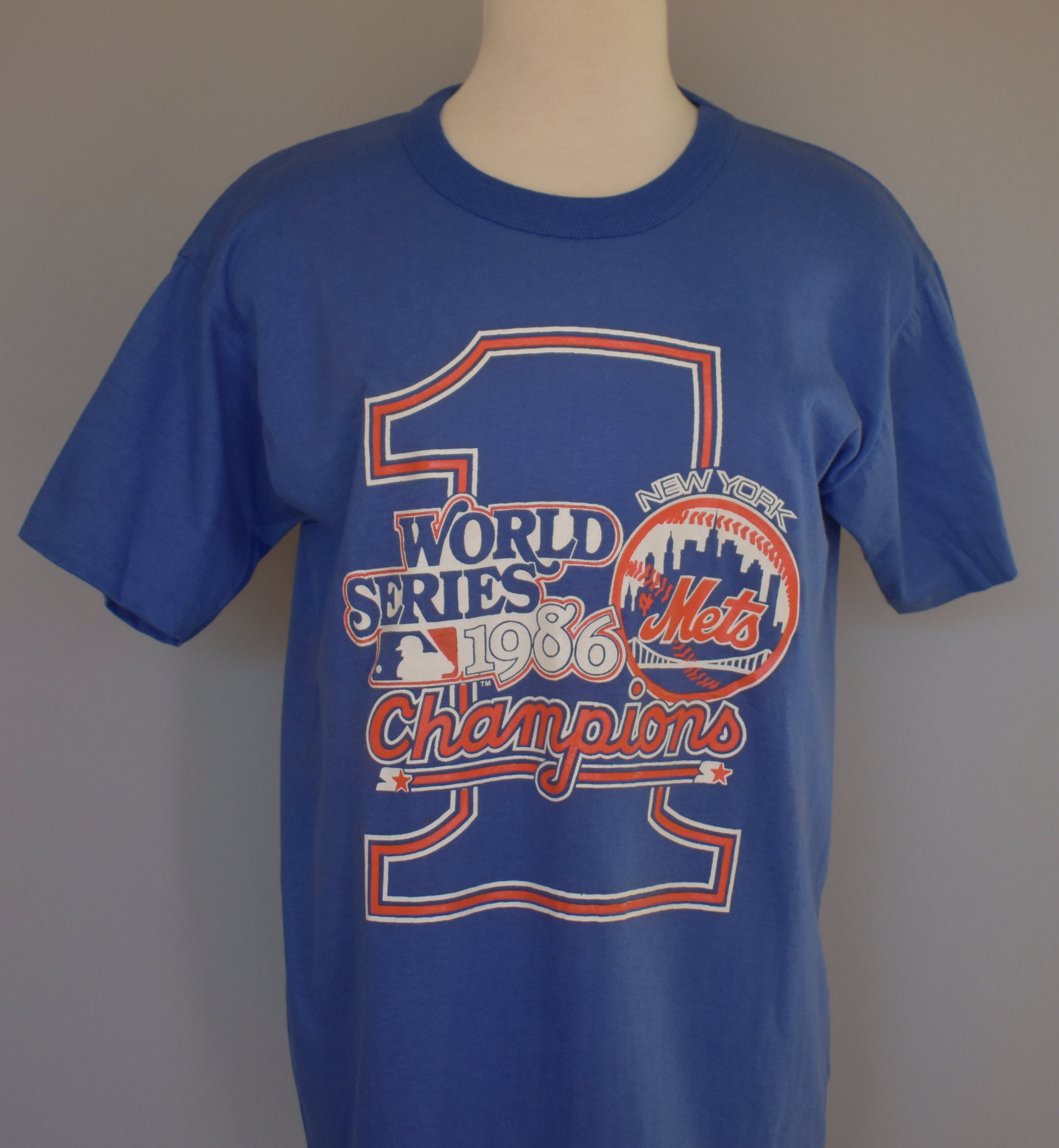 VINTAGE CHAMPION MLB NEW YORK METS TEE SHIRT EARLY 1980s SIZE