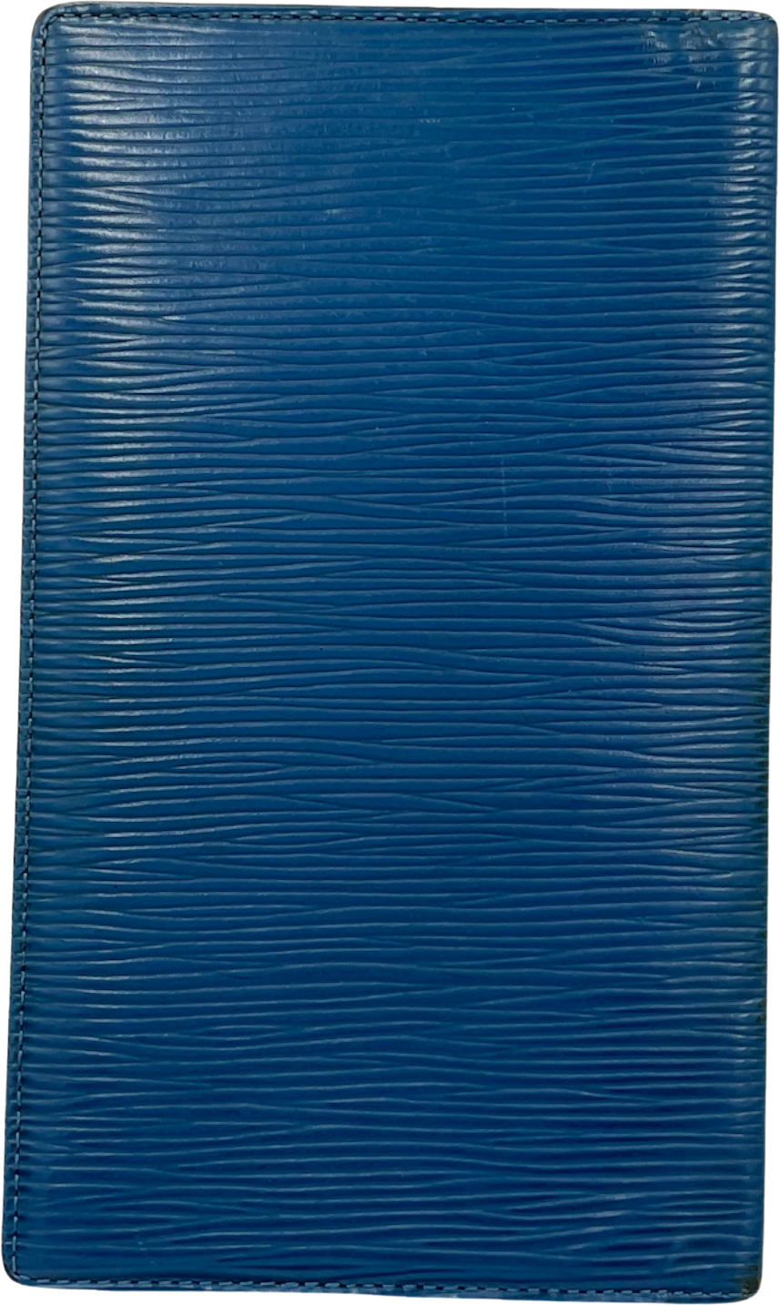 Vintage Blue Epi Leather Wallet By Louis Vuitton