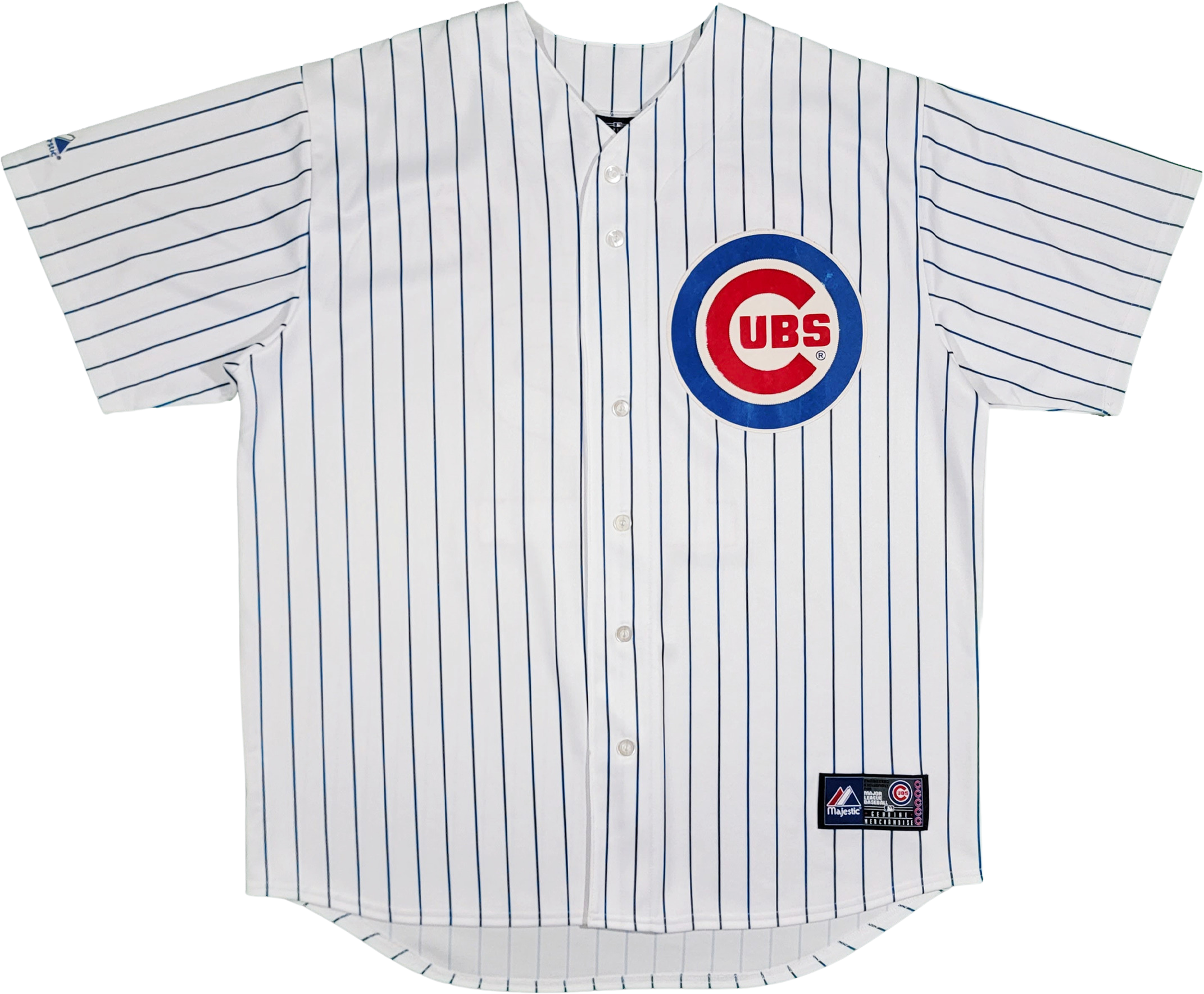 Vintage 80s 90s Chicago Cubs MLB Baseball Medium Blue Majestic Jersey Shirt